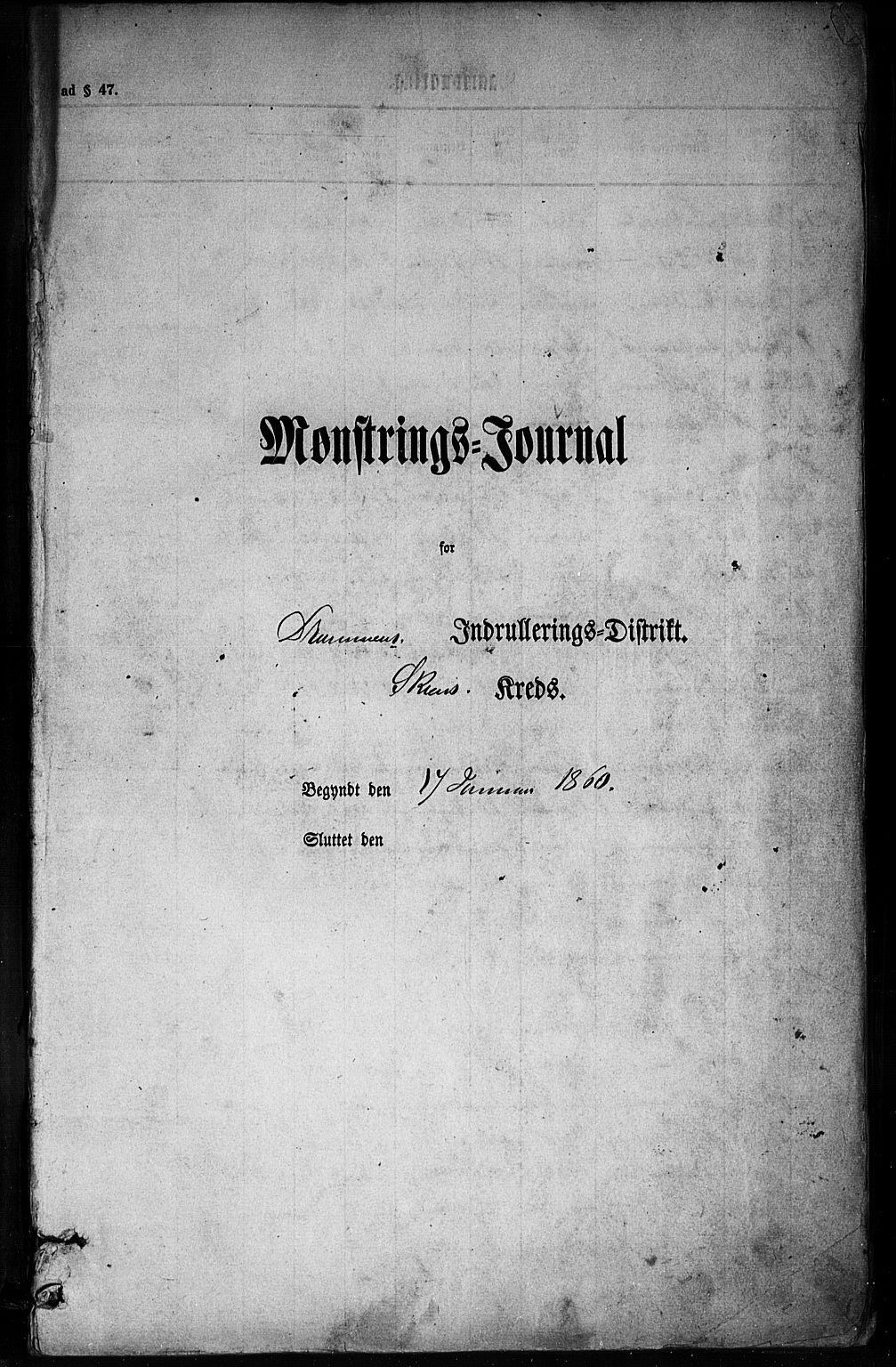 Skien innrulleringskontor, AV/SAKO-A-832/H/Ha/L0002: Mønstringsjournal, 1860-1905, p. 3