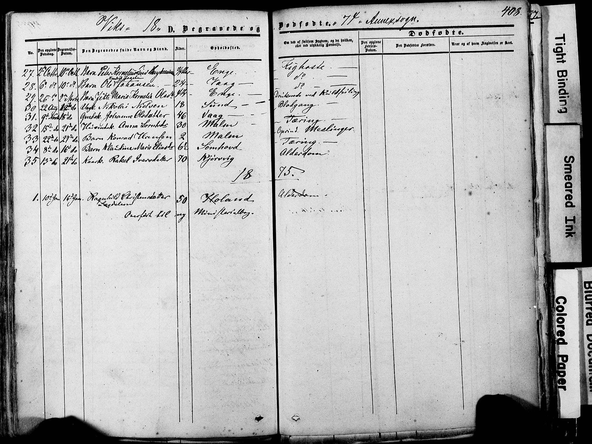 Ministerialprotokoller, klokkerbøker og fødselsregistre - Nordland, AV/SAT-A-1459/812/L0176: Parish register (official) no. 812A05, 1834-1874, p. 408