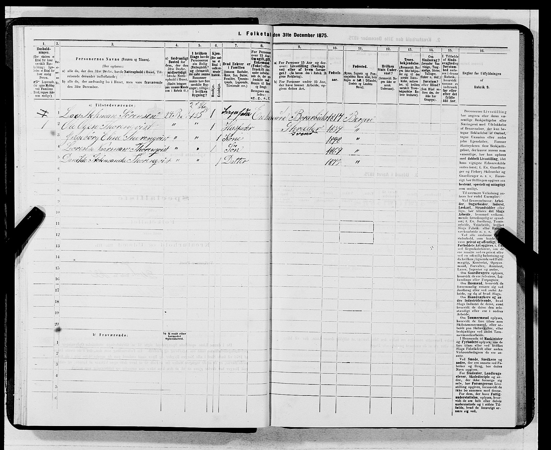 SAB, 1875 census for 1301 Bergen, 1875, p. 5973