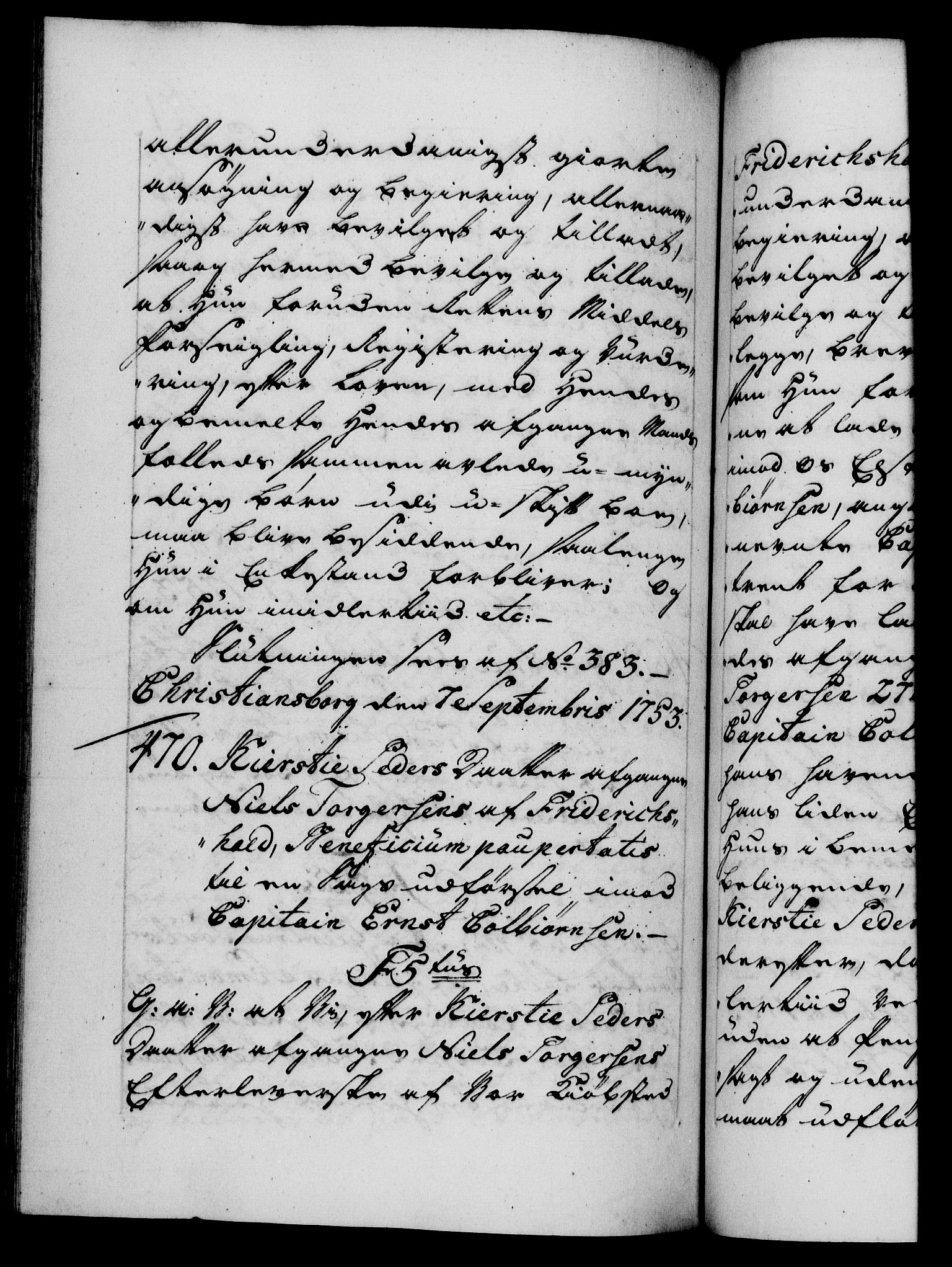 Danske Kanselli 1572-1799, AV/RA-EA-3023/F/Fc/Fca/Fcaa/L0038: Norske registre, 1753-1754, p. 421b