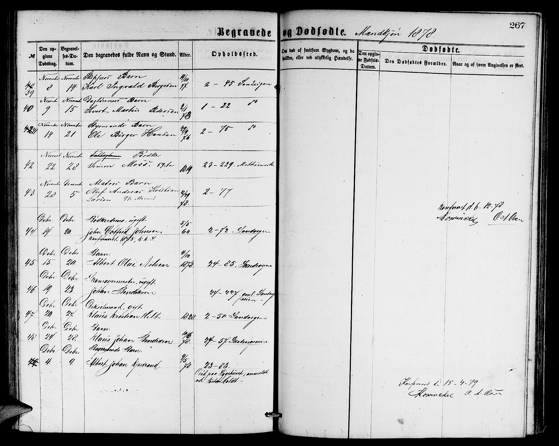 Sandviken Sokneprestembete, AV/SAB-A-77601/H/Hb: Parish register (copy) no. A 1, 1867-1879, p. 268