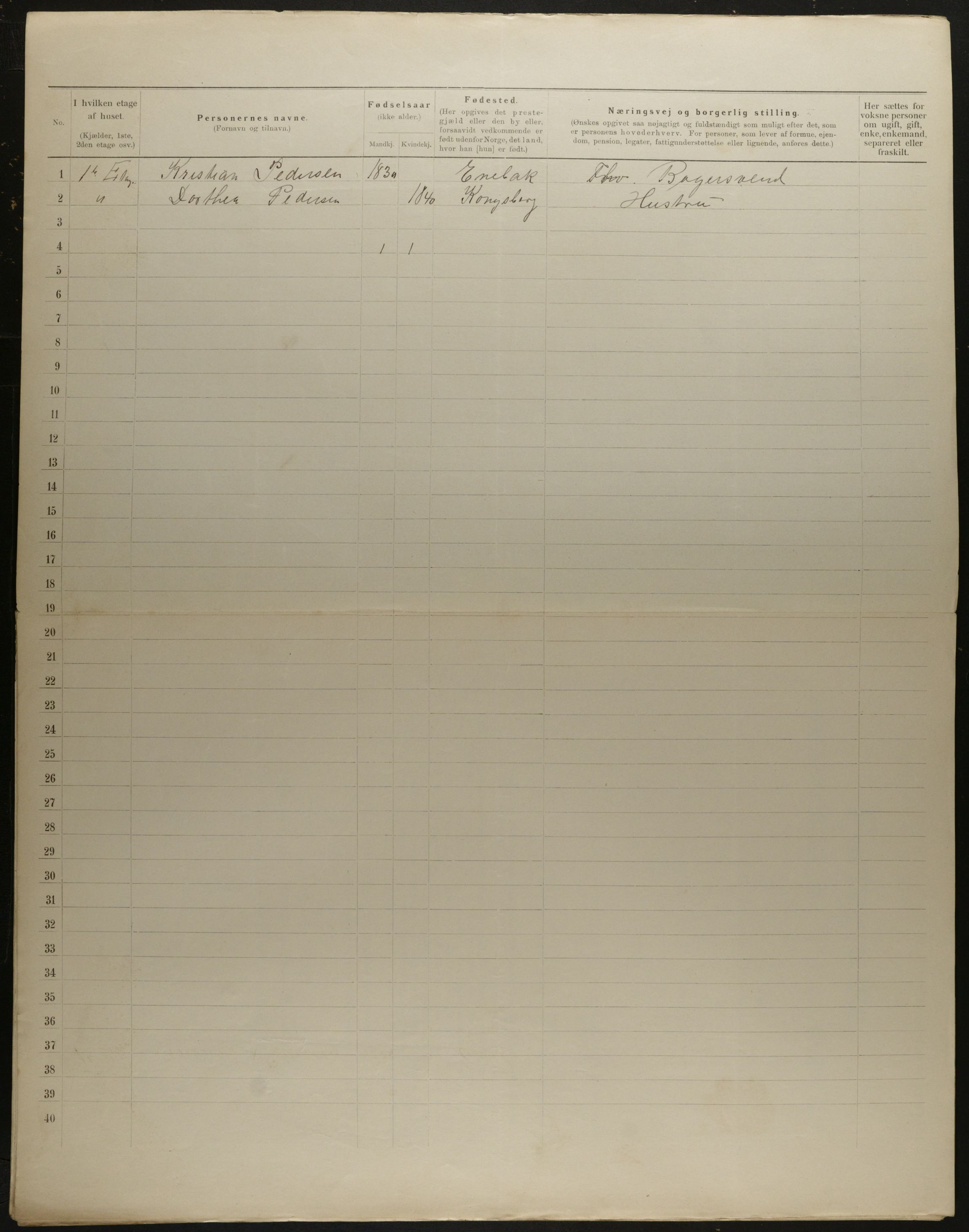 OBA, Municipal Census 1901 for Kristiania, 1901, p. 11785