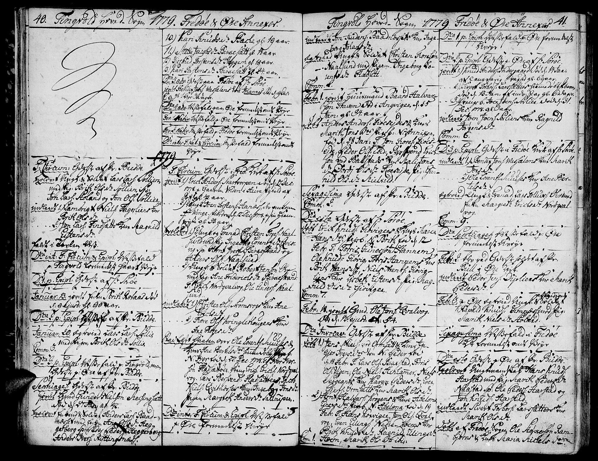 Ministerialprotokoller, klokkerbøker og fødselsregistre - Møre og Romsdal, SAT/A-1454/586/L0980: Parish register (official) no. 586A06, 1776-1794, p. 40-41