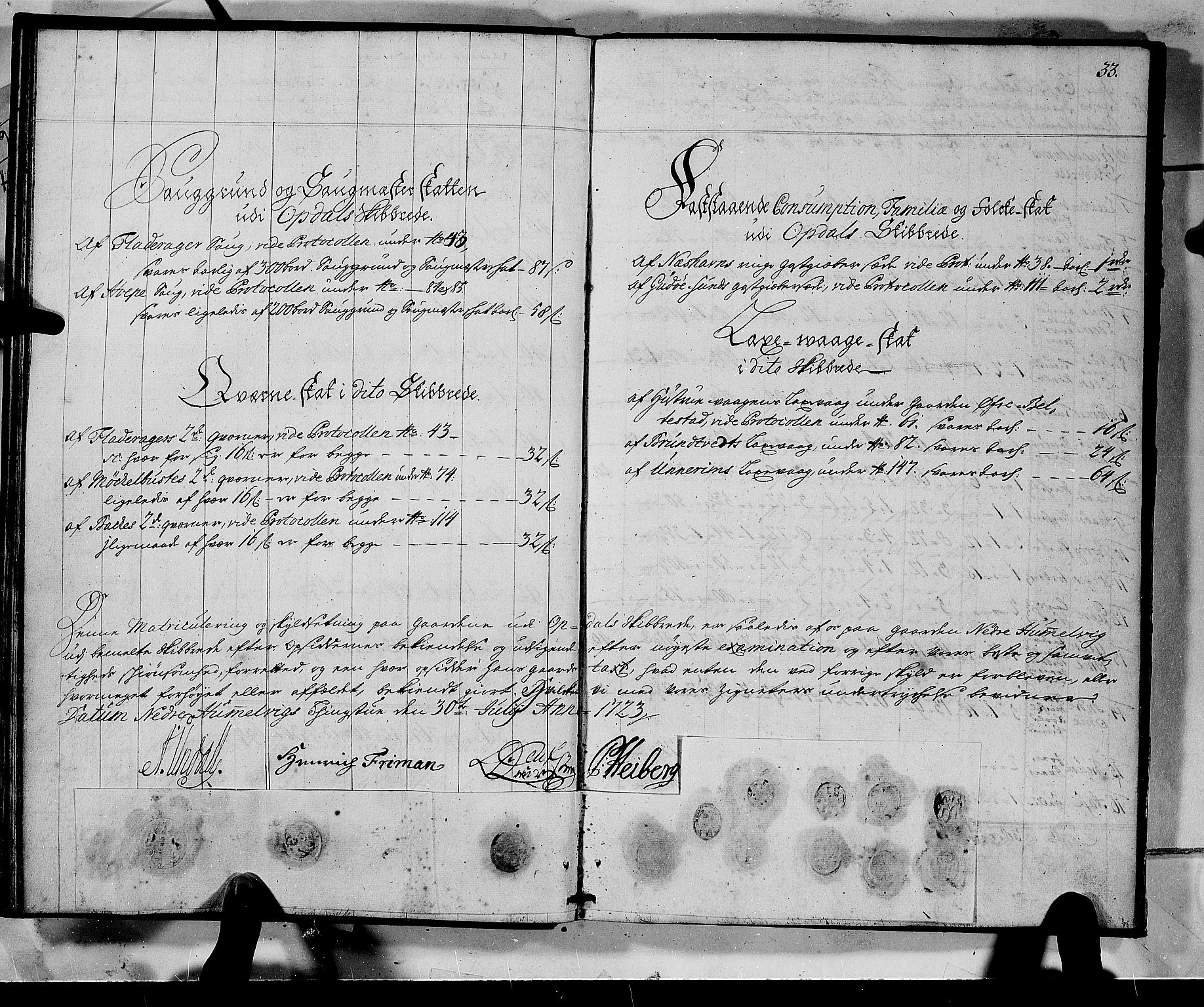 Rentekammeret inntil 1814, Realistisk ordnet avdeling, AV/RA-EA-4070/N/Nb/Nbf/L0135: Sunnhordland matrikkelprotokoll, 1723, p. 33