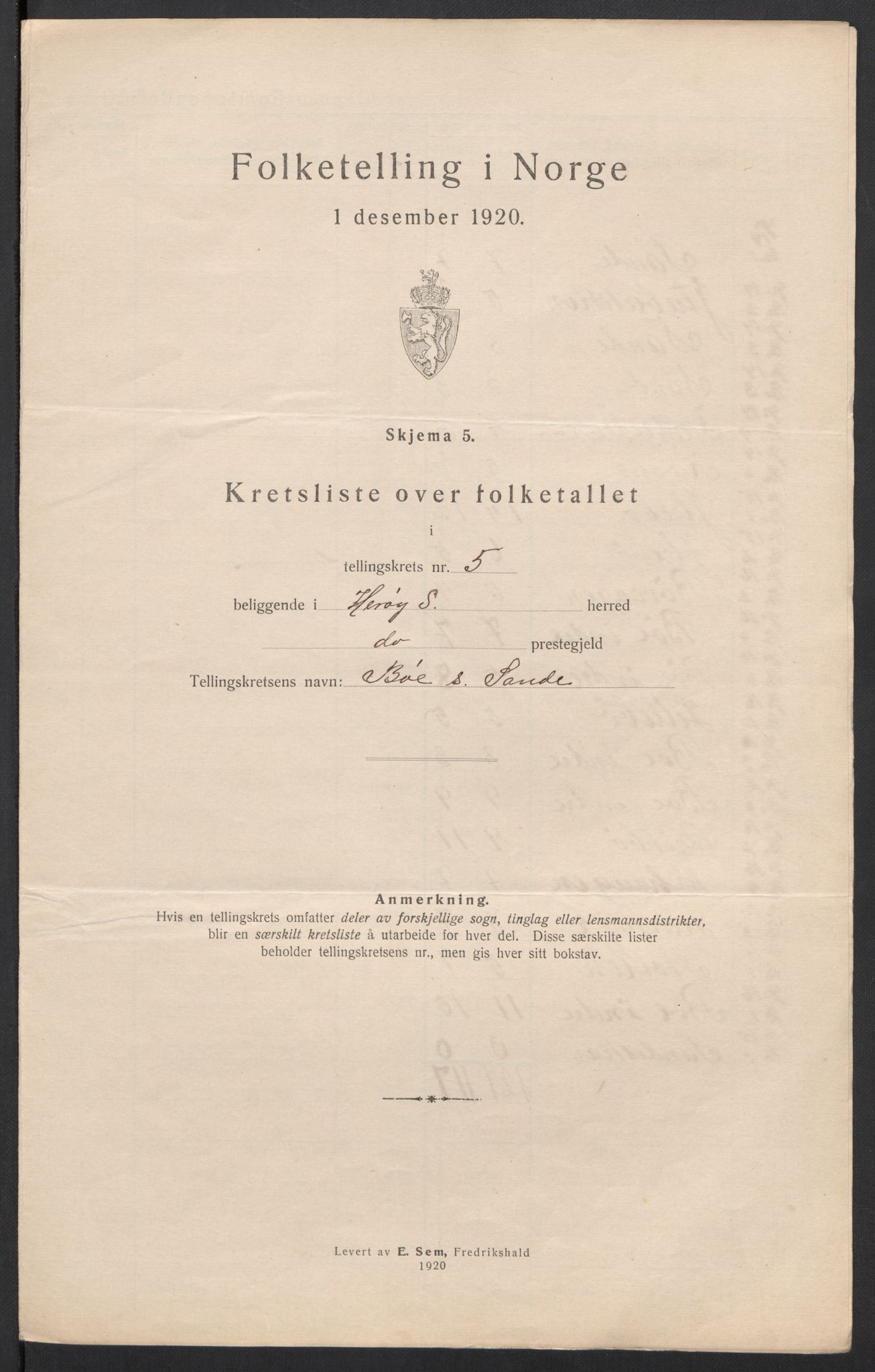 SAT, 1920 census for Herøy (MR), 1920, p. 18