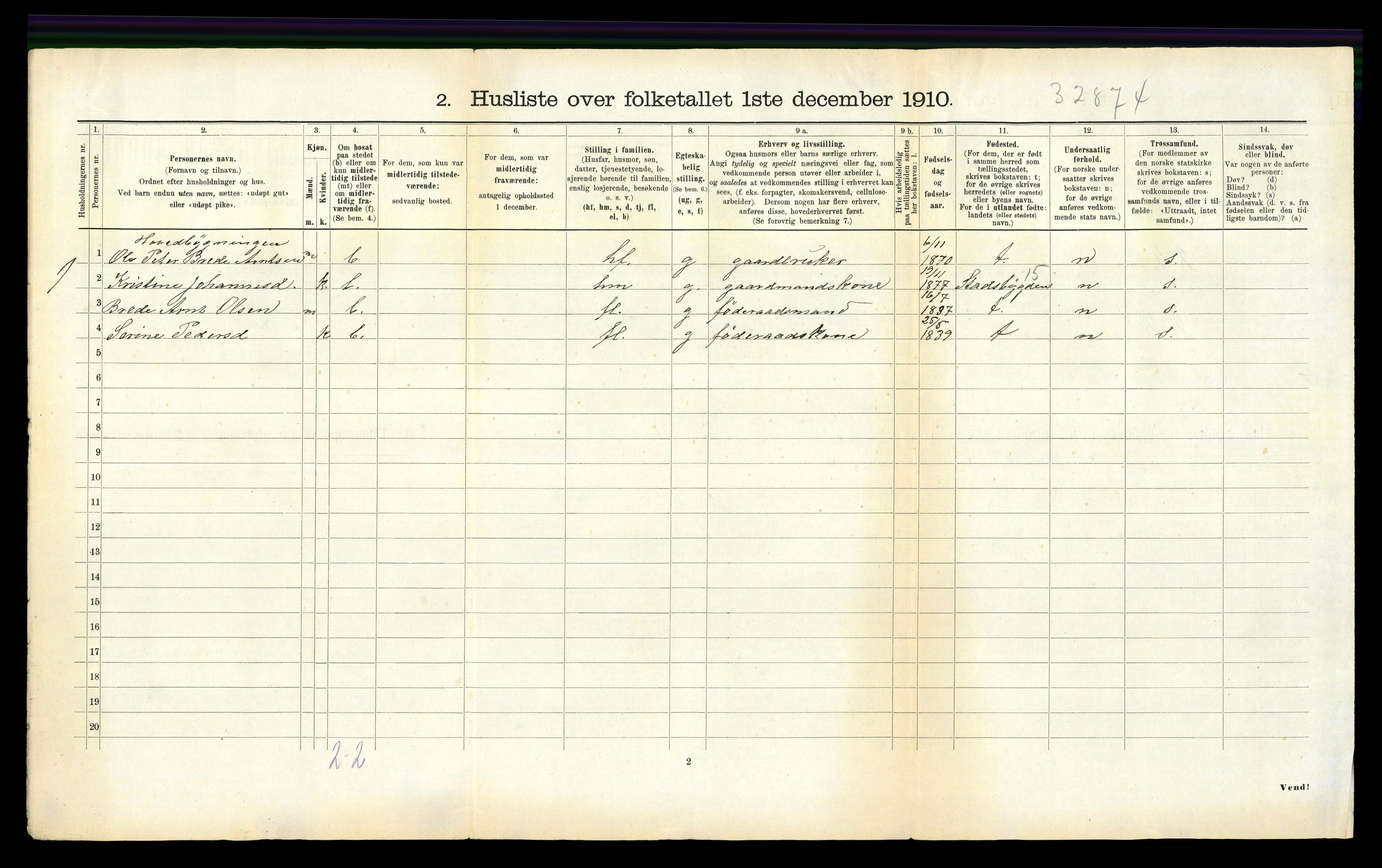 RA, 1910 census for Rissa, 1910, p. 573