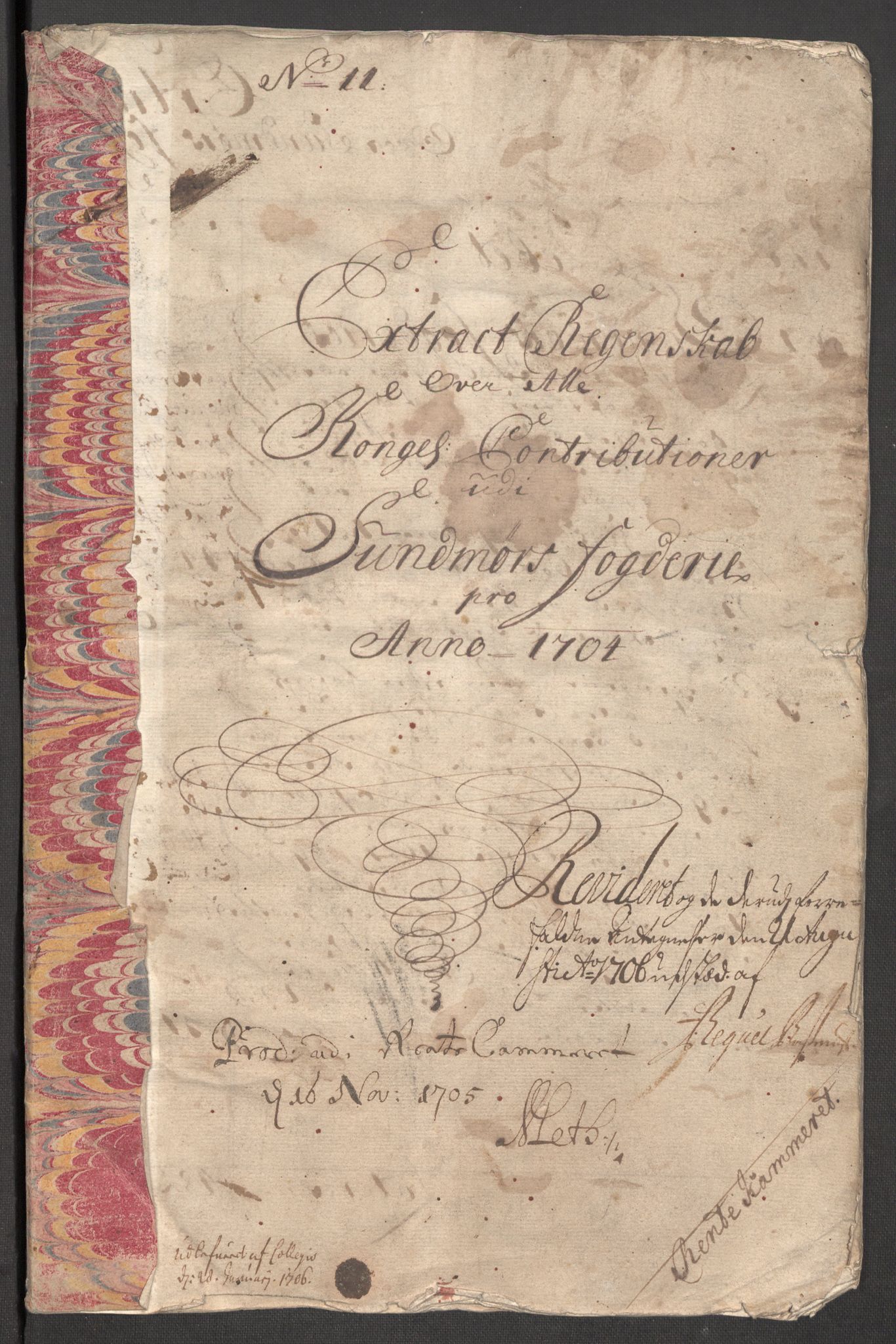 Rentekammeret inntil 1814, Reviderte regnskaper, Fogderegnskap, RA/EA-4092/R54/L3560: Fogderegnskap Sunnmøre, 1704-1705, p. 3