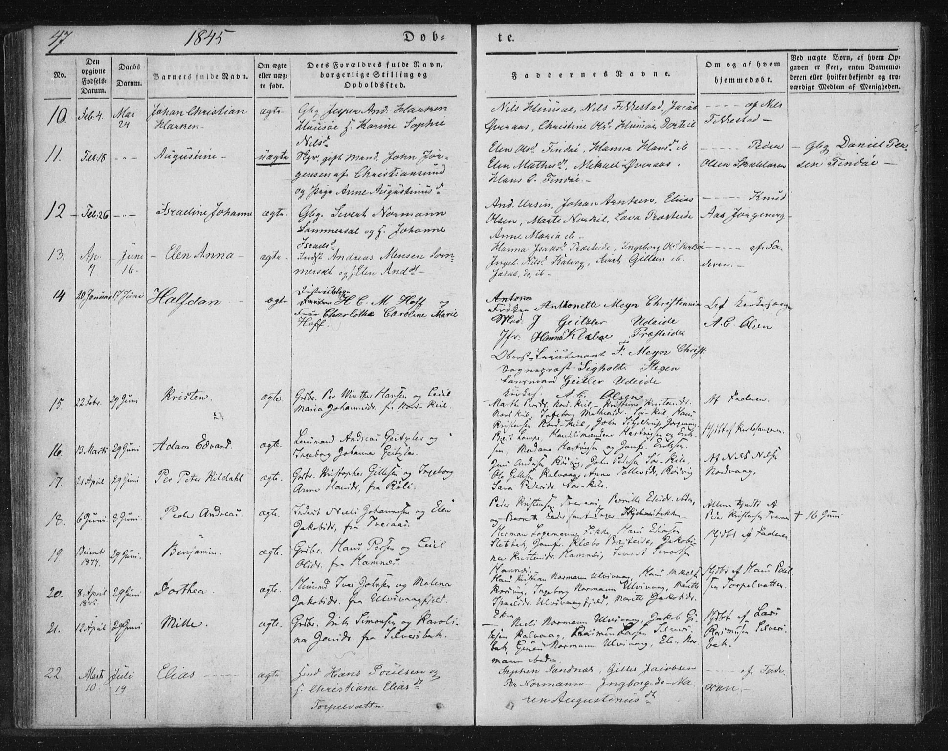 Ministerialprotokoller, klokkerbøker og fødselsregistre - Nordland, AV/SAT-A-1459/859/L0843: Parish register (official) no. 859A03, 1840-1848, p. 47