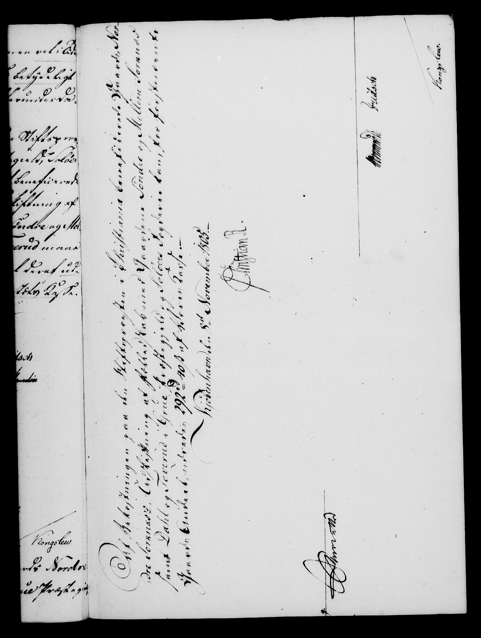 Rentekammeret, Kammerkanselliet, RA/EA-3111/G/Gf/Gfa/L0087: Norsk relasjons- og resolusjonsprotokoll (merket RK 52.87), 1805, p. 595
