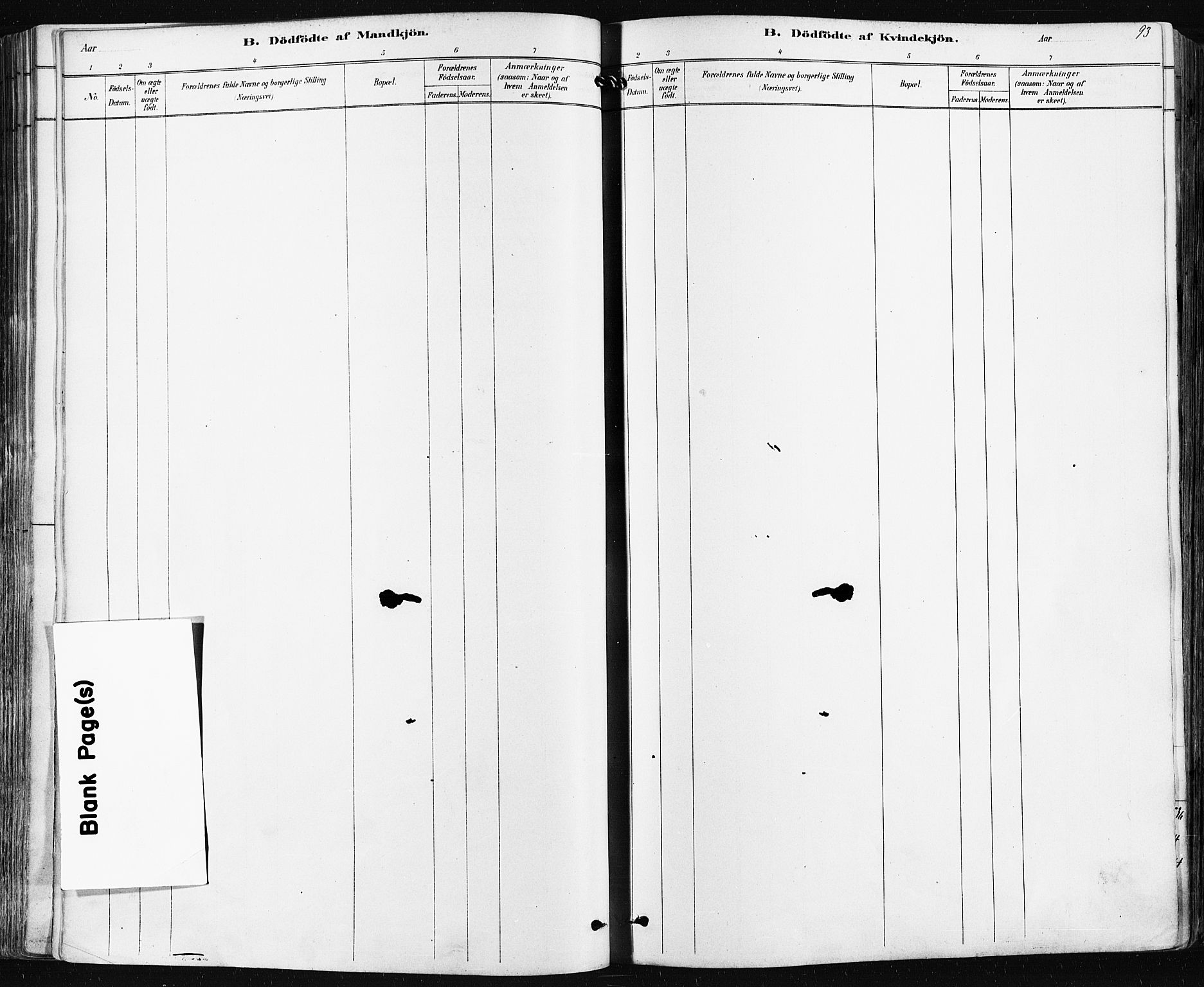 Borre kirkebøker, SAKO/A-338/F/Fa/L0009: Parish register (official) no. I 9, 1878-1896, p. 93