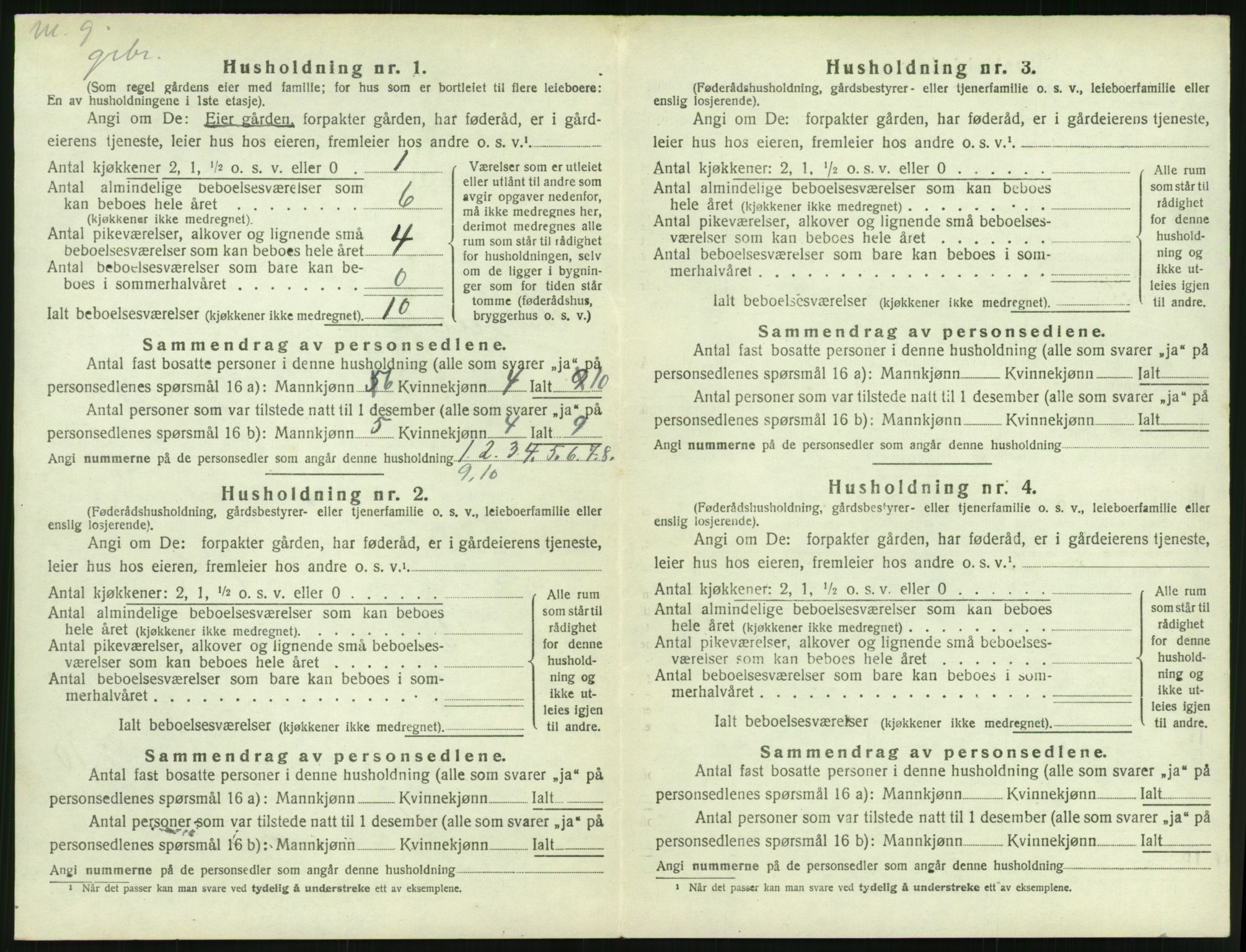 SAK, 1920 census for Austre Moland, 1920, p. 134