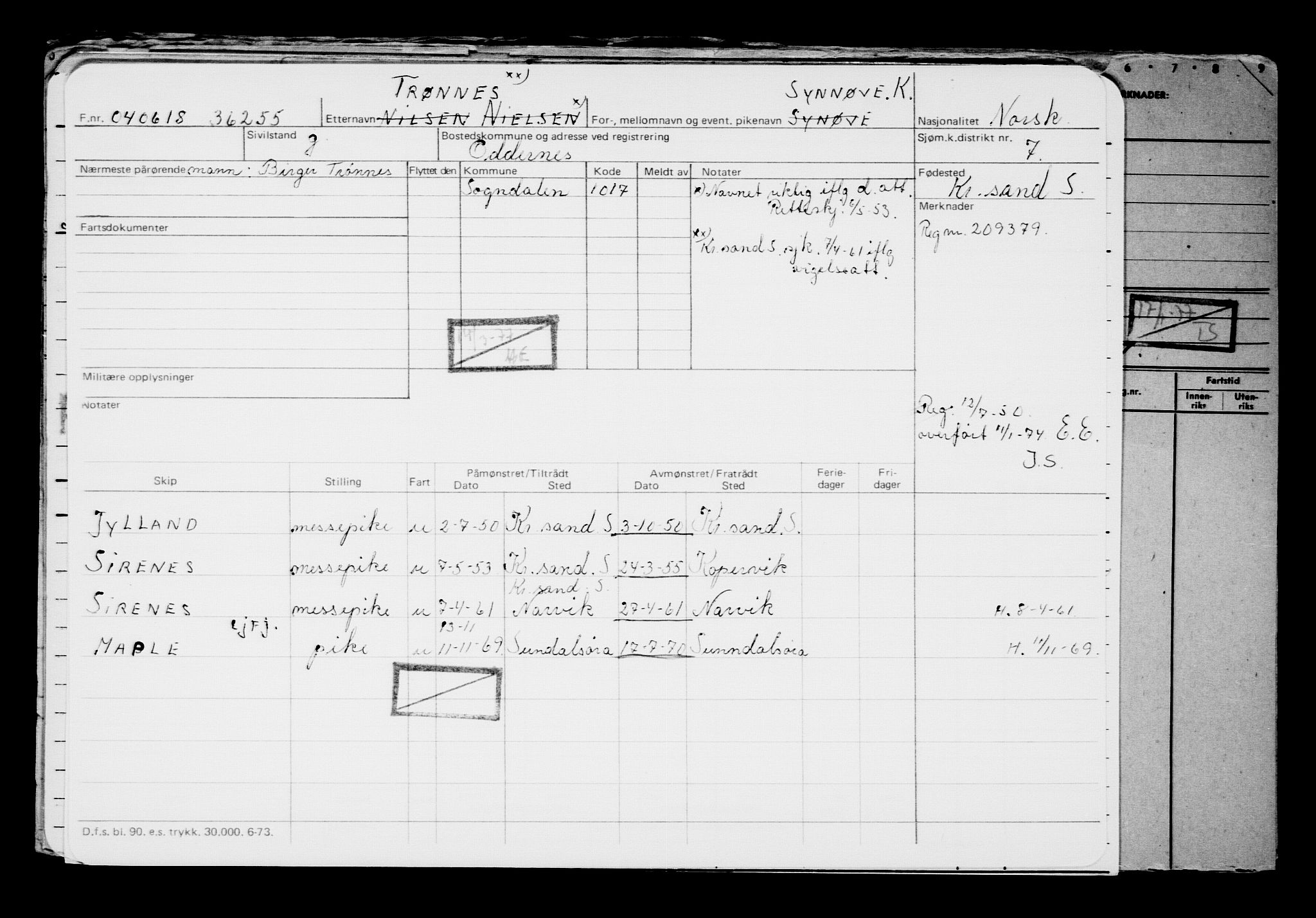 Direktoratet for sjømenn, AV/RA-S-3545/G/Gb/L0159: Hovedkort, 1918, p. 66