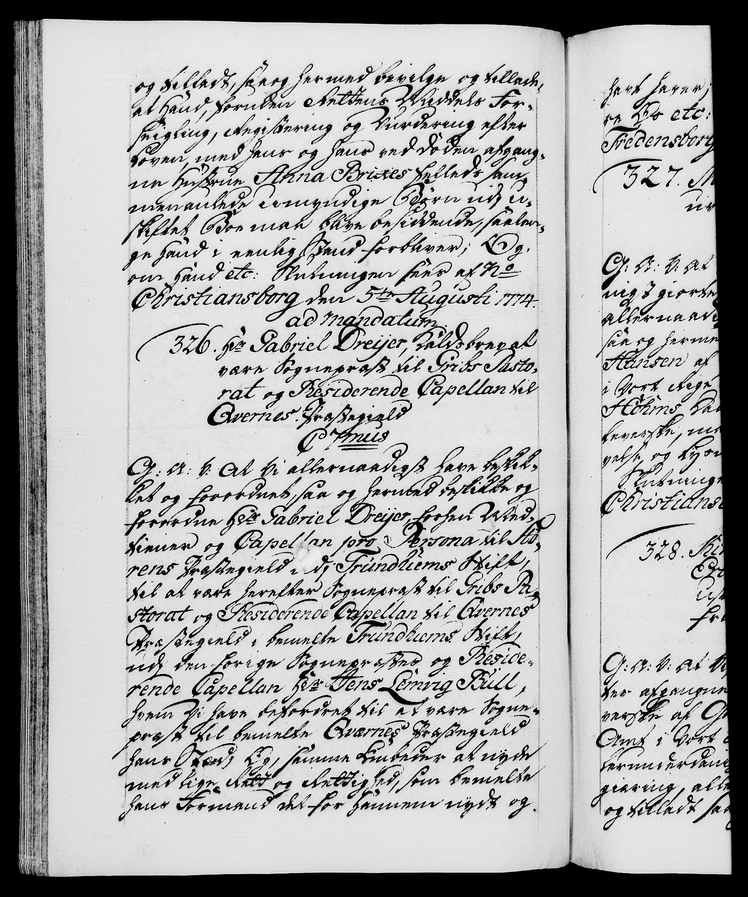 Danske Kanselli 1572-1799, AV/RA-EA-3023/F/Fc/Fca/Fcaa/L0046: Norske registre, 1773-1775, p. 520b