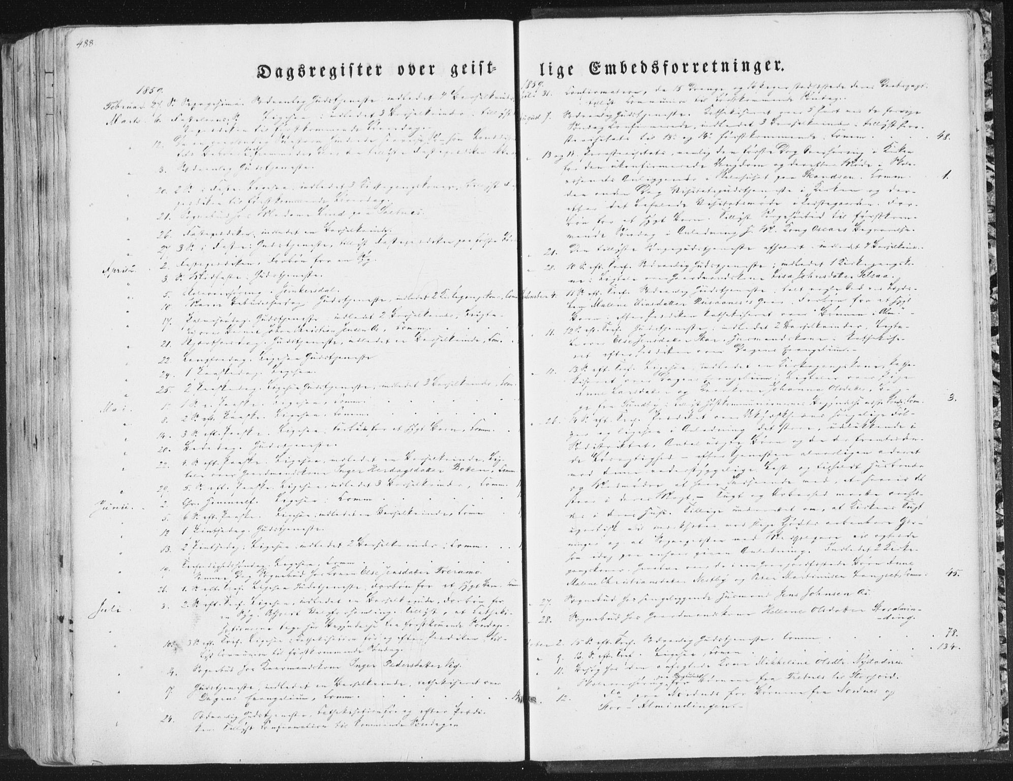 Ministerialprotokoller, klokkerbøker og fødselsregistre - Nordland, SAT/A-1459/847/L0667: Parish register (official) no. 847A07, 1842-1871, p. 488