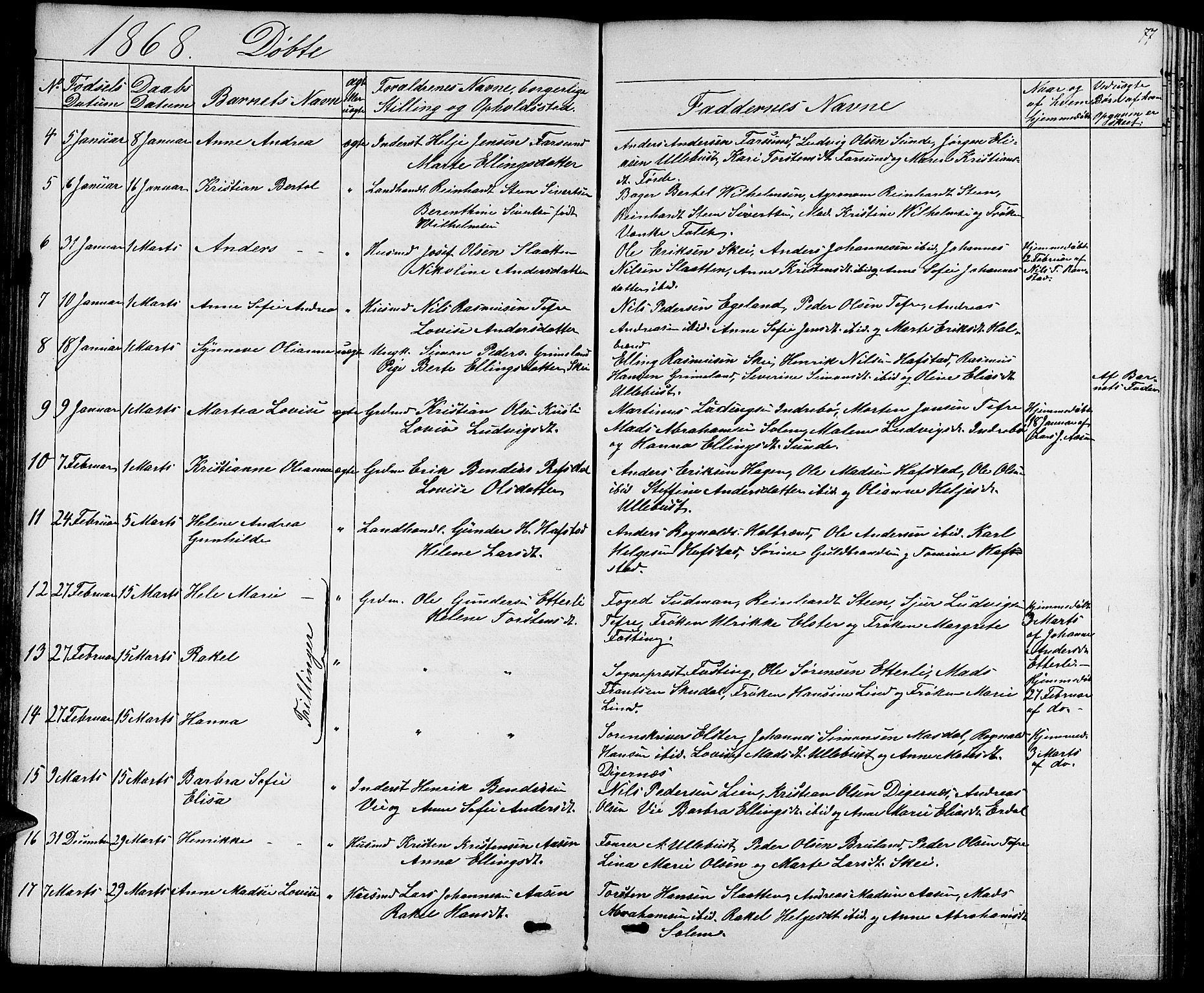 Førde sokneprestembete, AV/SAB-A-79901/H/Hab/Haba/L0001: Parish register (copy) no. A 1, 1853-1880, p. 77