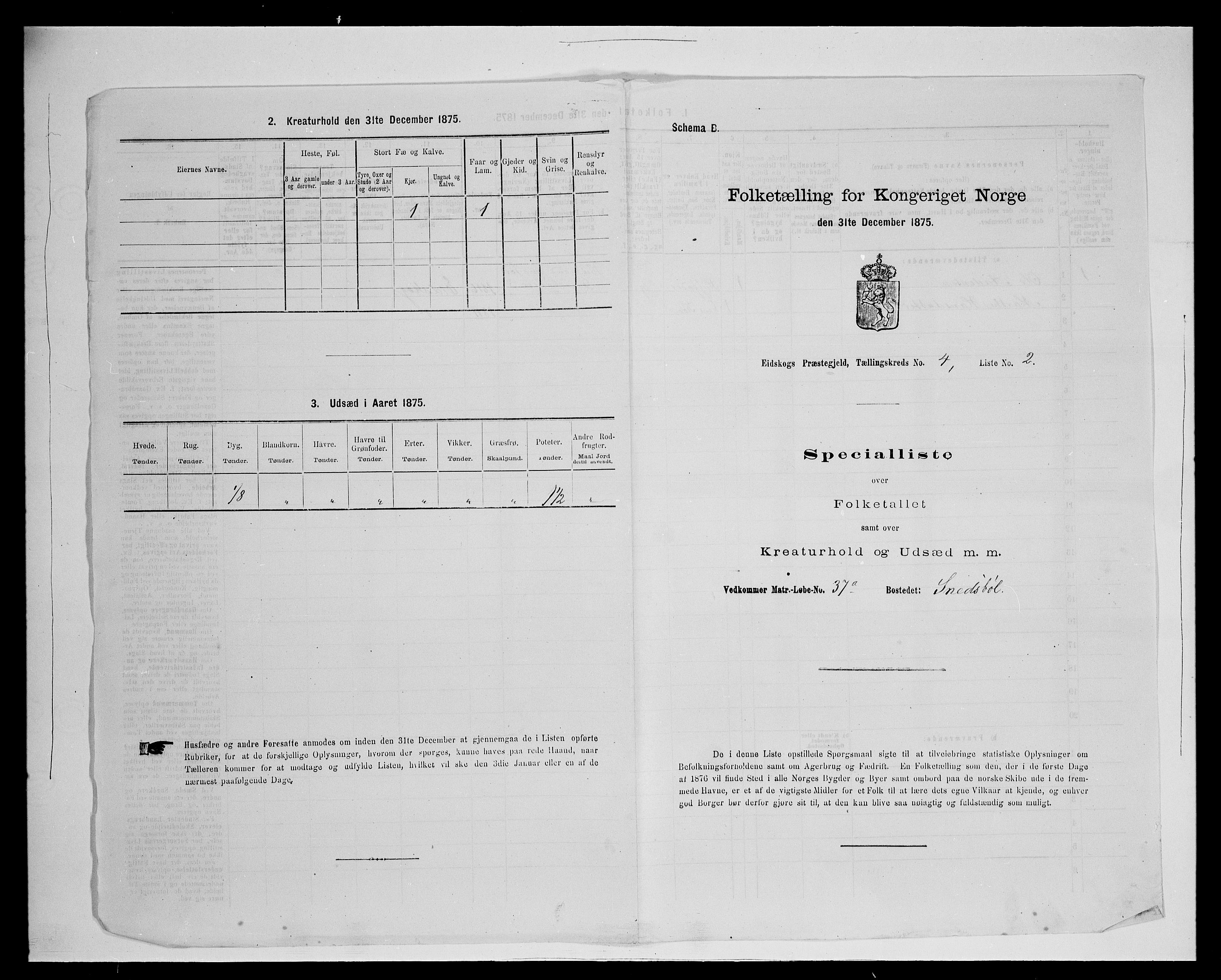 SAH, 1875 census for 0420P Eidskog, 1875, p. 670