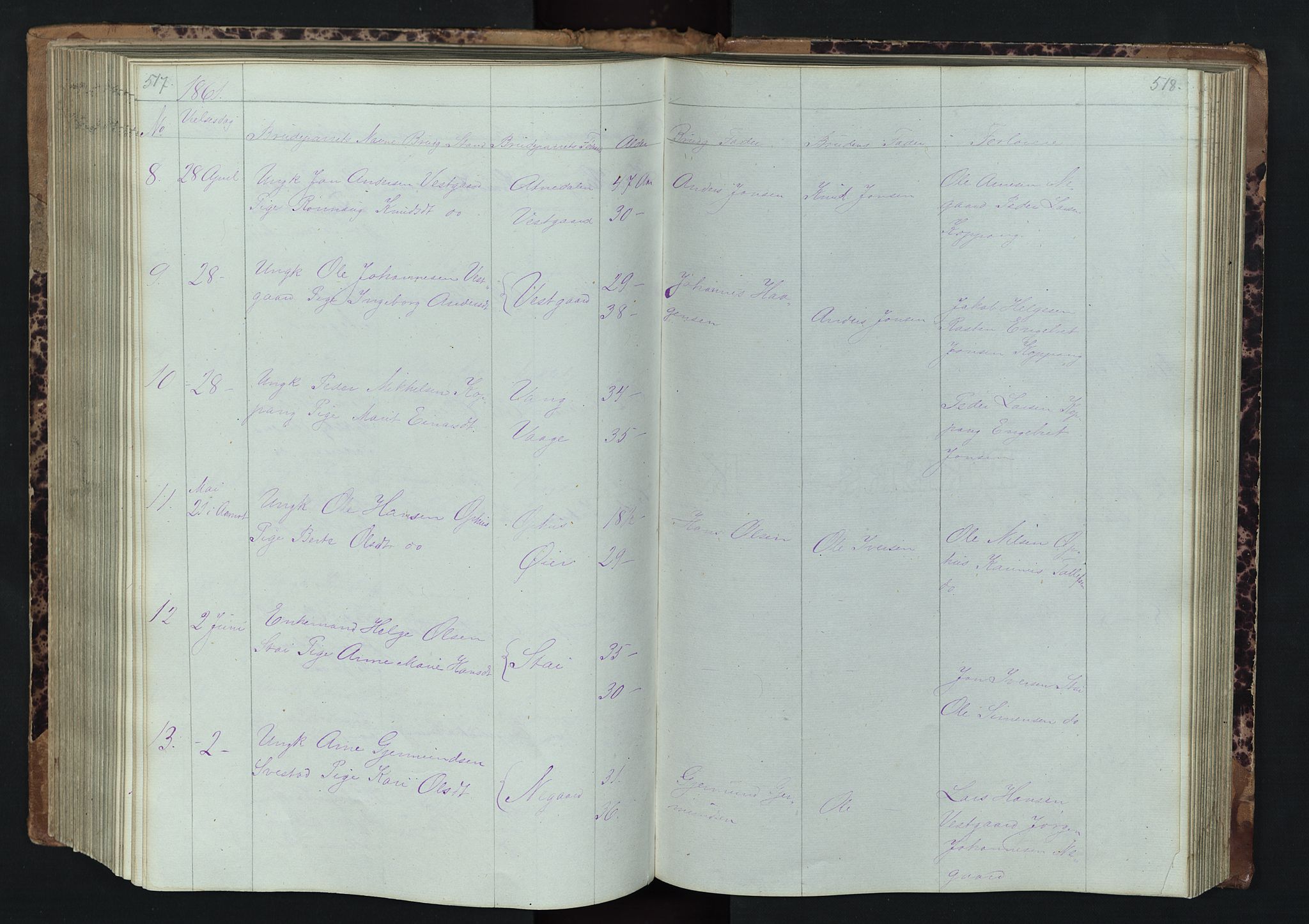 Stor-Elvdal prestekontor, SAH/PREST-052/H/Ha/Hab/L0001: Parish register (copy) no. 1 /1, 1860-1894, p. 517-518