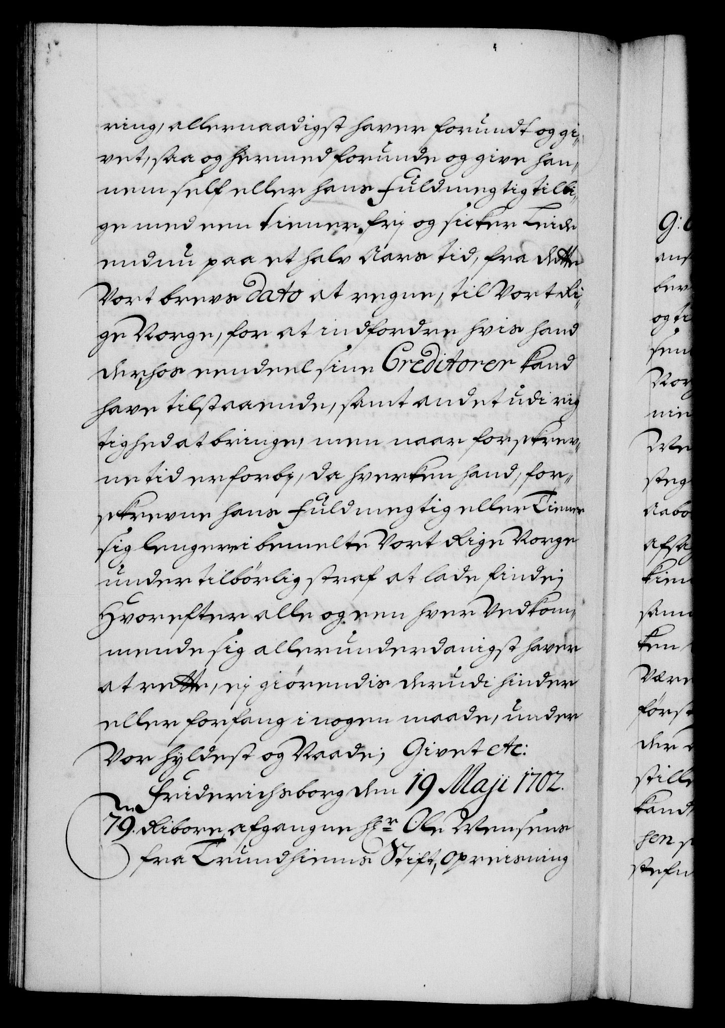 Danske Kanselli 1572-1799, RA/EA-3023/F/Fc/Fca/Fcaa/L0018: Norske registre, 1699-1703, p. 347b