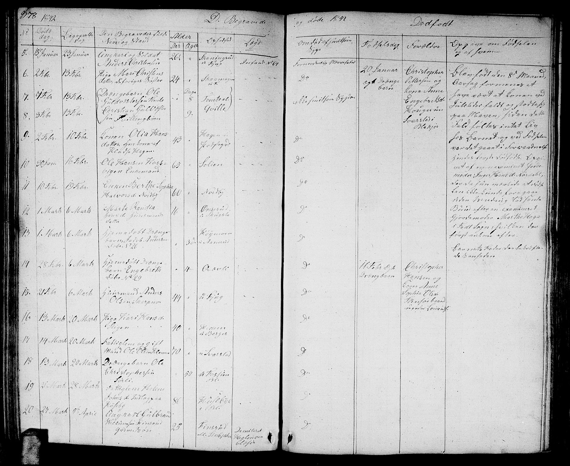 Aurskog prestekontor Kirkebøker, AV/SAO-A-10304a/G/Ga/L0002: Parish register (copy) no. I 2, 1829-1857, p. 378