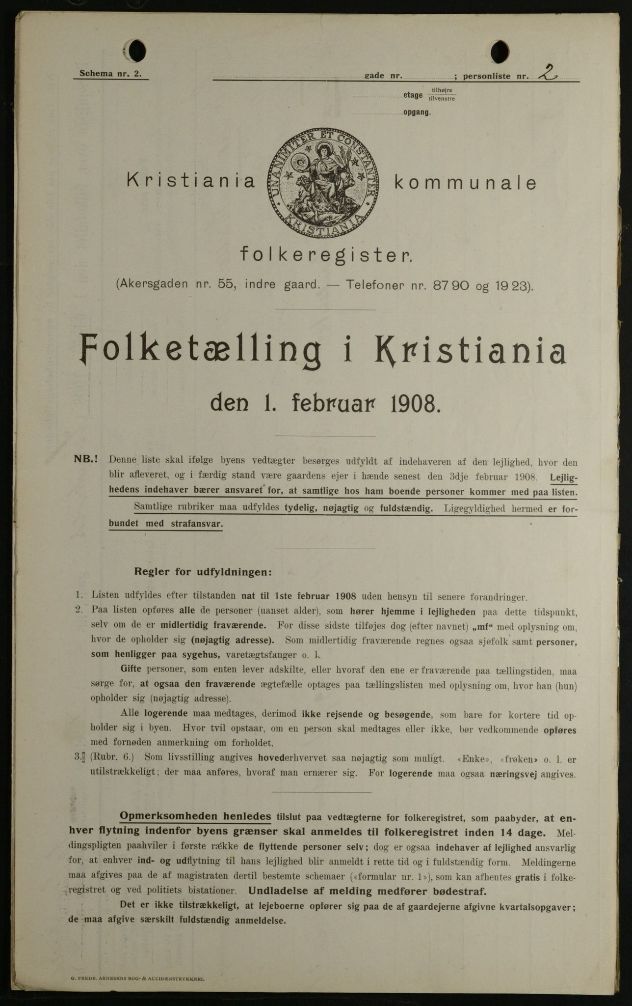 OBA, Municipal Census 1908 for Kristiania, 1908, p. 52691