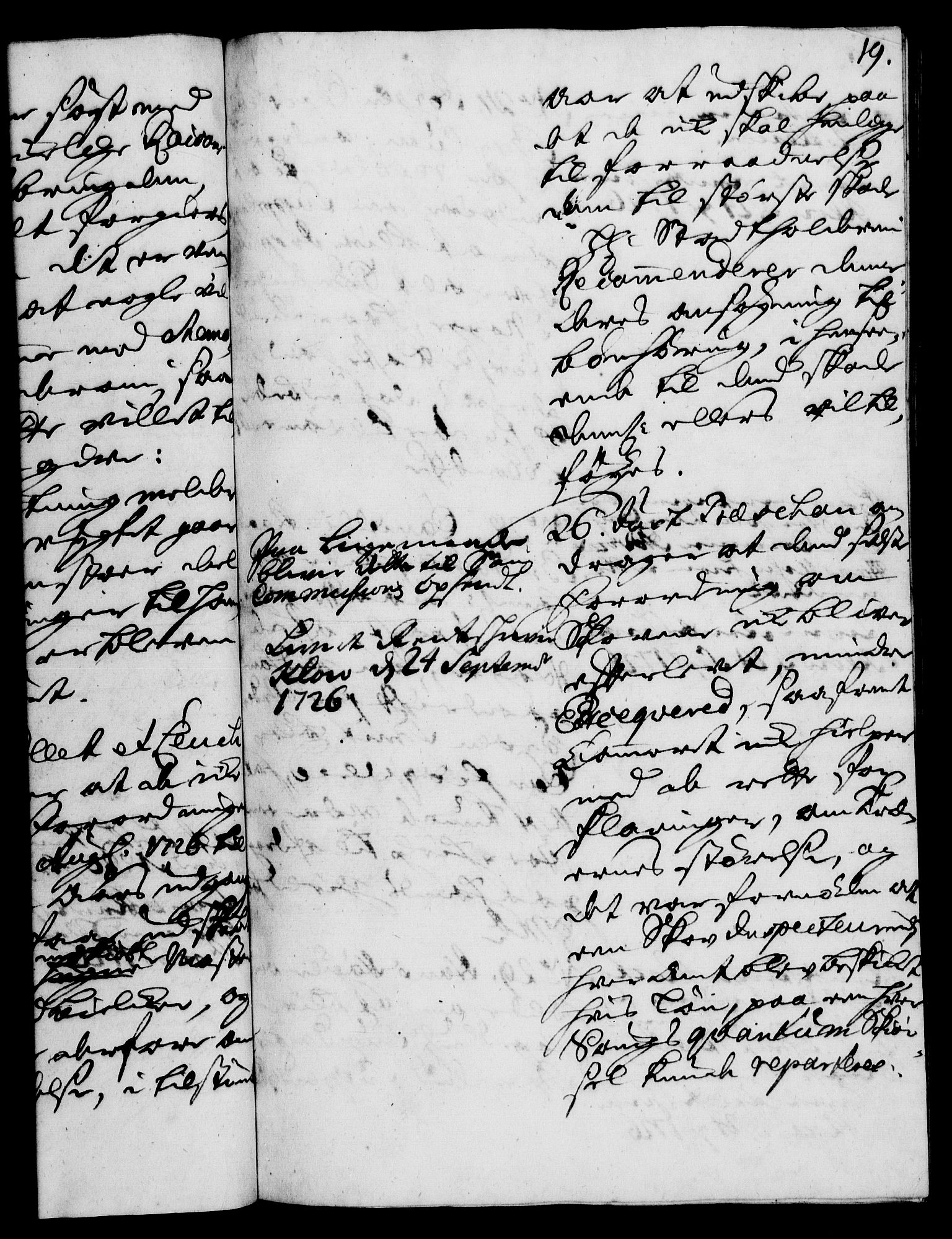 Rentekammeret, Kammerkanselliet, AV/RA-EA-3111/G/Gh/Gha/L0009: Norsk ekstraktmemorialprotokoll (merket RK 53.54), 1726-1728, p. 19