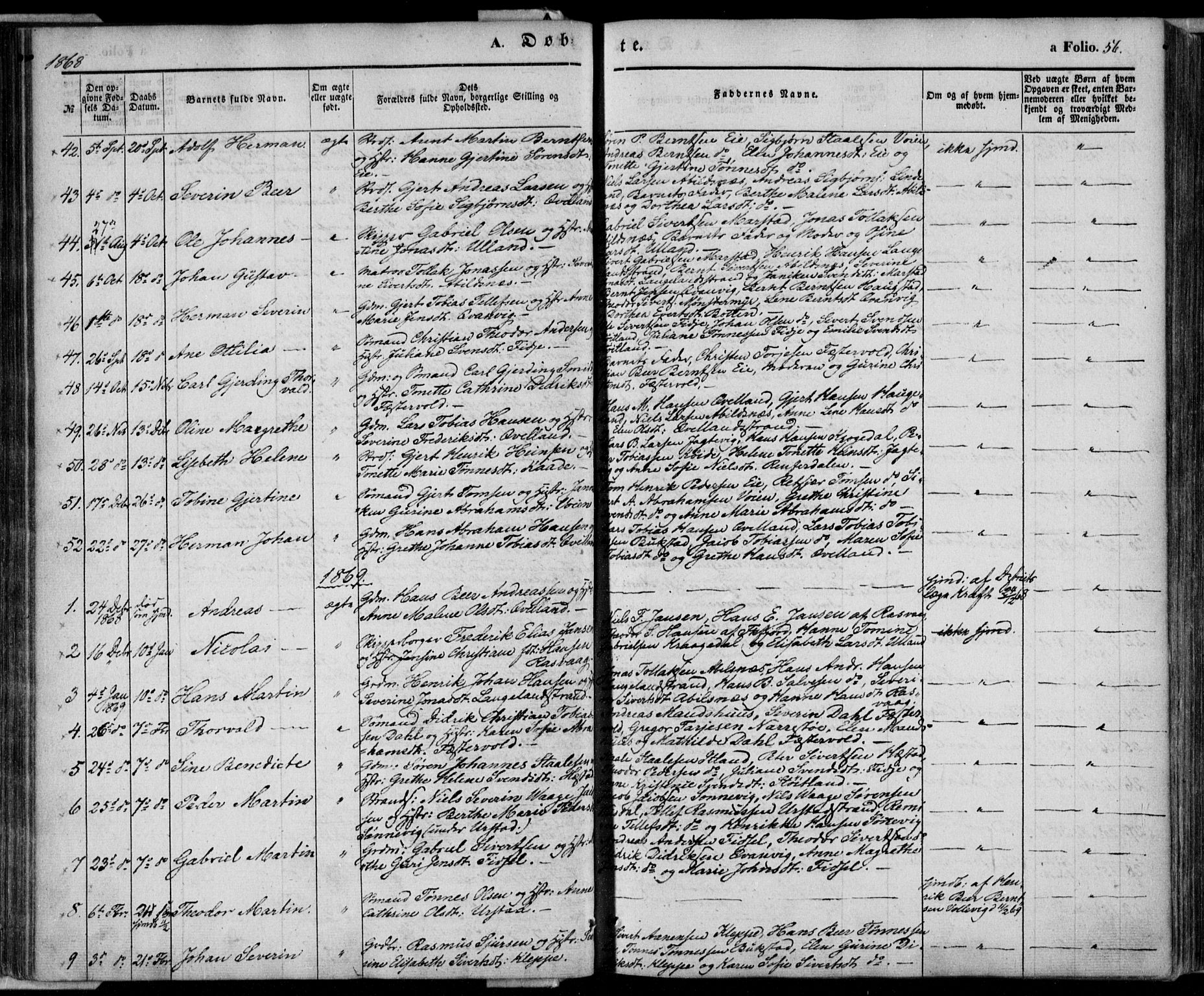 Flekkefjord sokneprestkontor, AV/SAK-1111-0012/F/Fa/Fab/L0004: Parish register (official) no. A 4, 1850-1875, p. 56