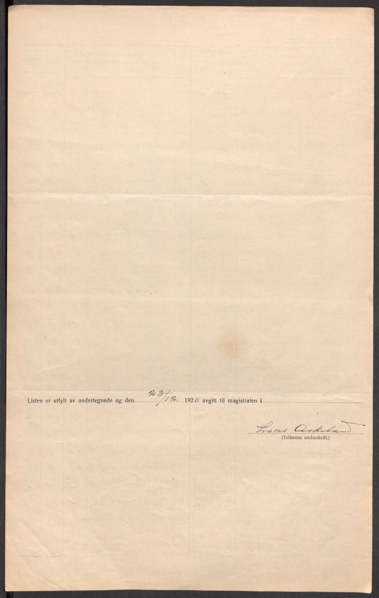 SAST, 1920 census for Stavanger, 1920, p. 139