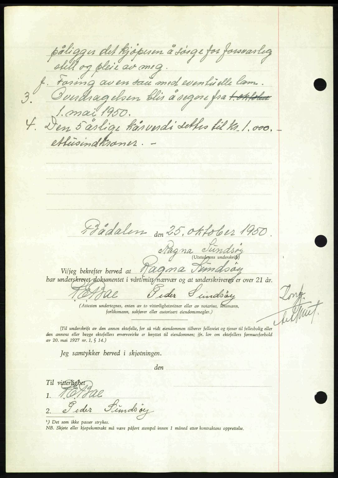 Nordmøre sorenskriveri, AV/SAT-A-4132/1/2/2Ca: Mortgage book no. A116, 1950-1950, Diary no: : 3465/1950