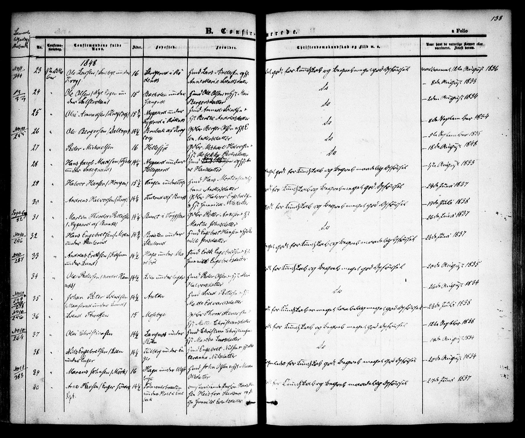 Høland prestekontor Kirkebøker, SAO/A-10346a/F/Fa/L0009: Parish register (official) no. I 9, 1846-1853, p. 138