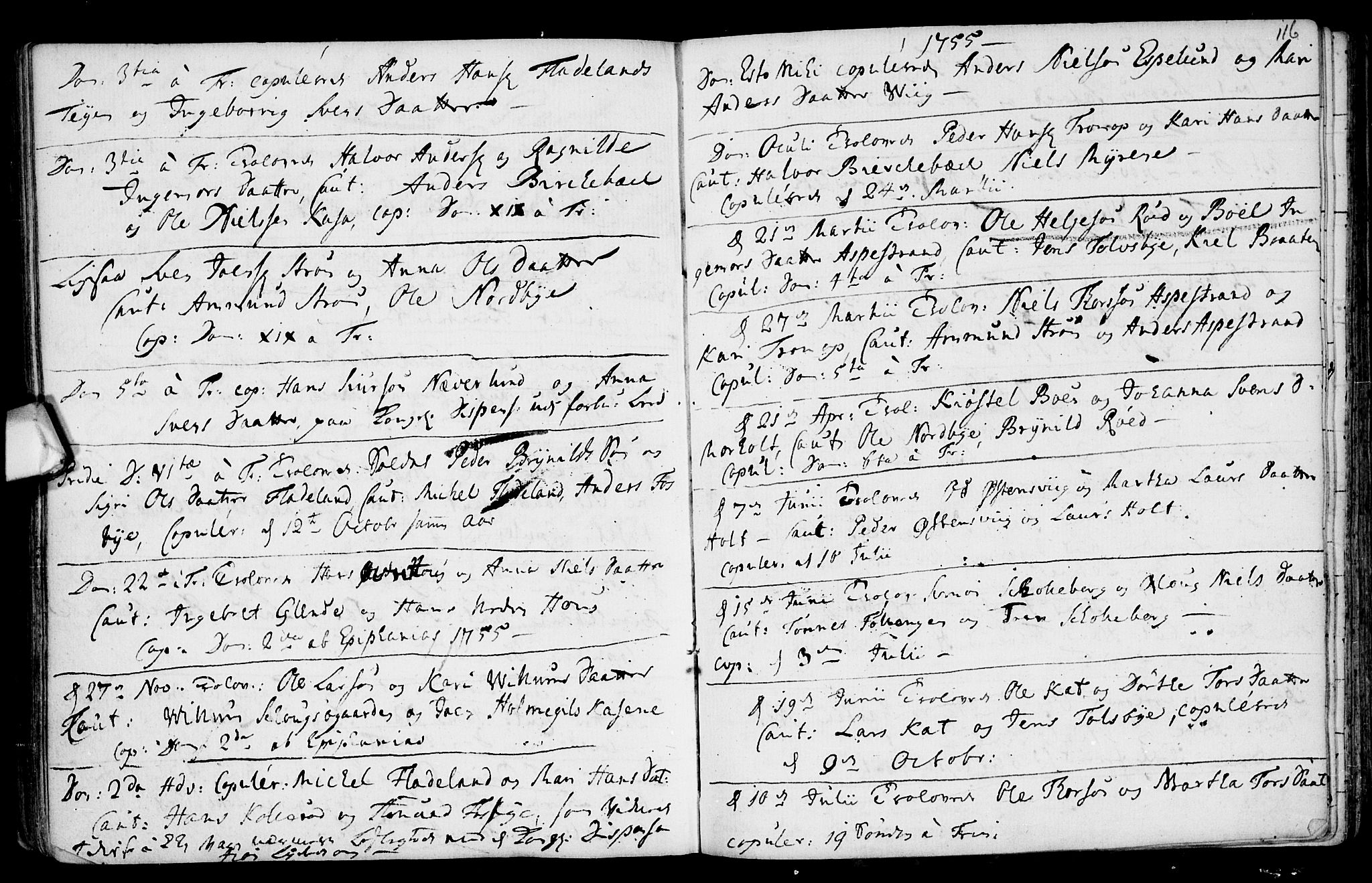 Aremark prestekontor Kirkebøker, SAO/A-10899/F/Fa/L0003: Parish register (official) no. I 3, 1745-1795, p. 116