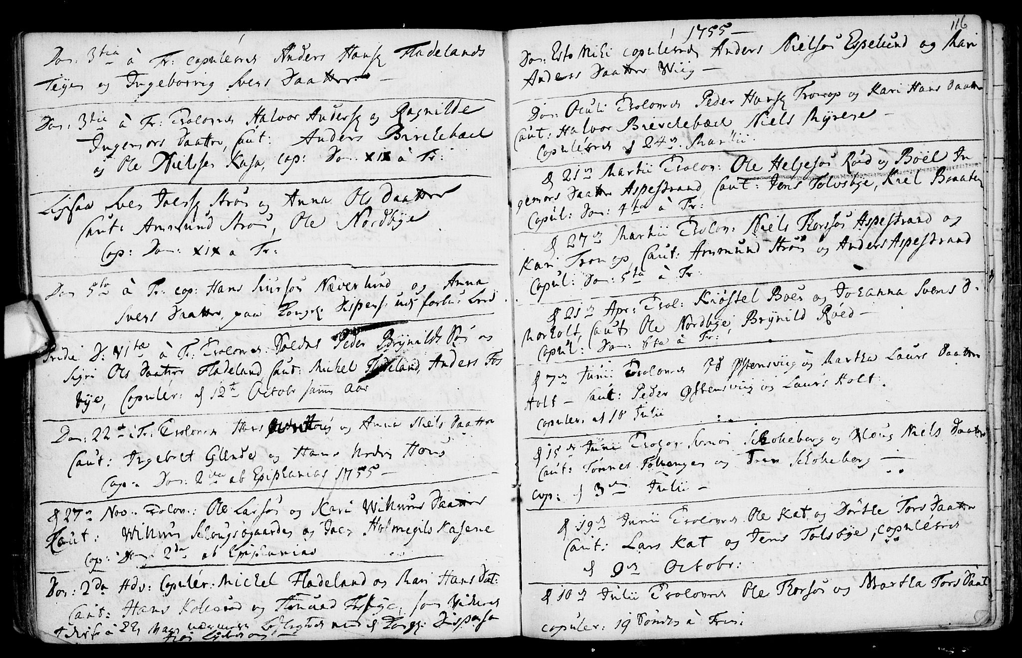 Aremark prestekontor Kirkebøker, AV/SAO-A-10899/F/Fa/L0003: Parish register (official) no. I 3, 1745-1795, p. 116