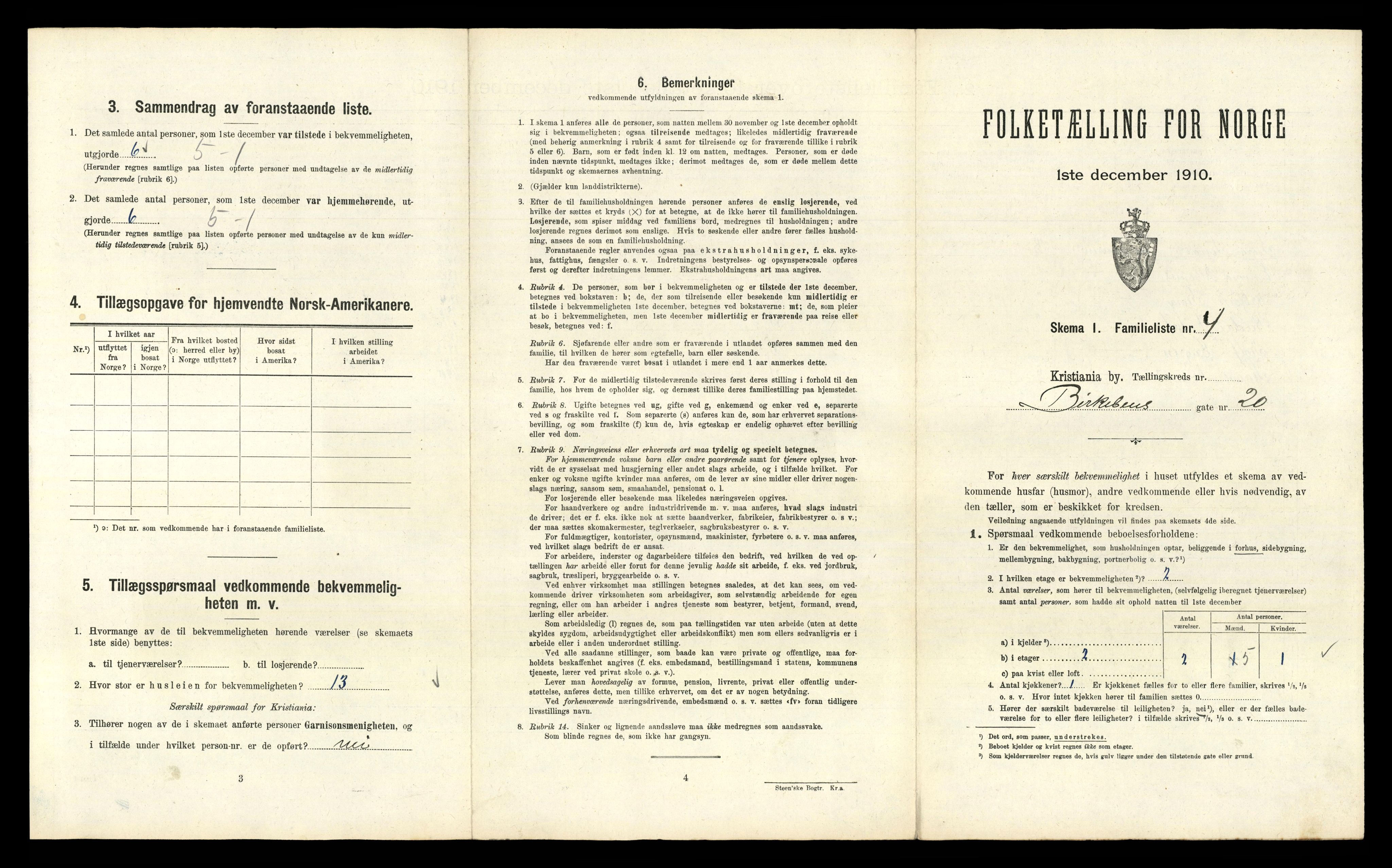 RA, 1910 census for Kristiania, 1910, p. 5865