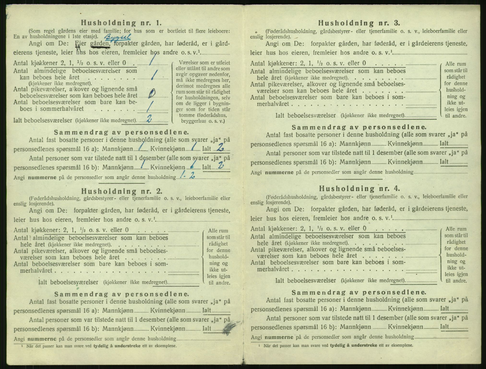 SAT, 1920 census for Vestnes, 1920, p. 570