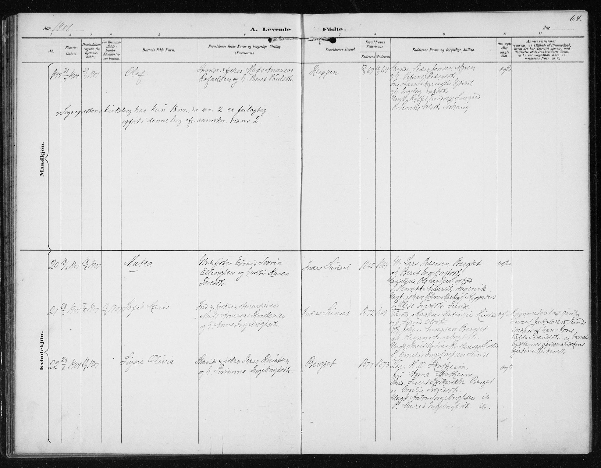 Ministerialprotokoller, klokkerbøker og fødselsregistre - Møre og Romsdal, AV/SAT-A-1454/566/L0773: Parish register (copy) no. 566C02, 1892-1909, p. 64