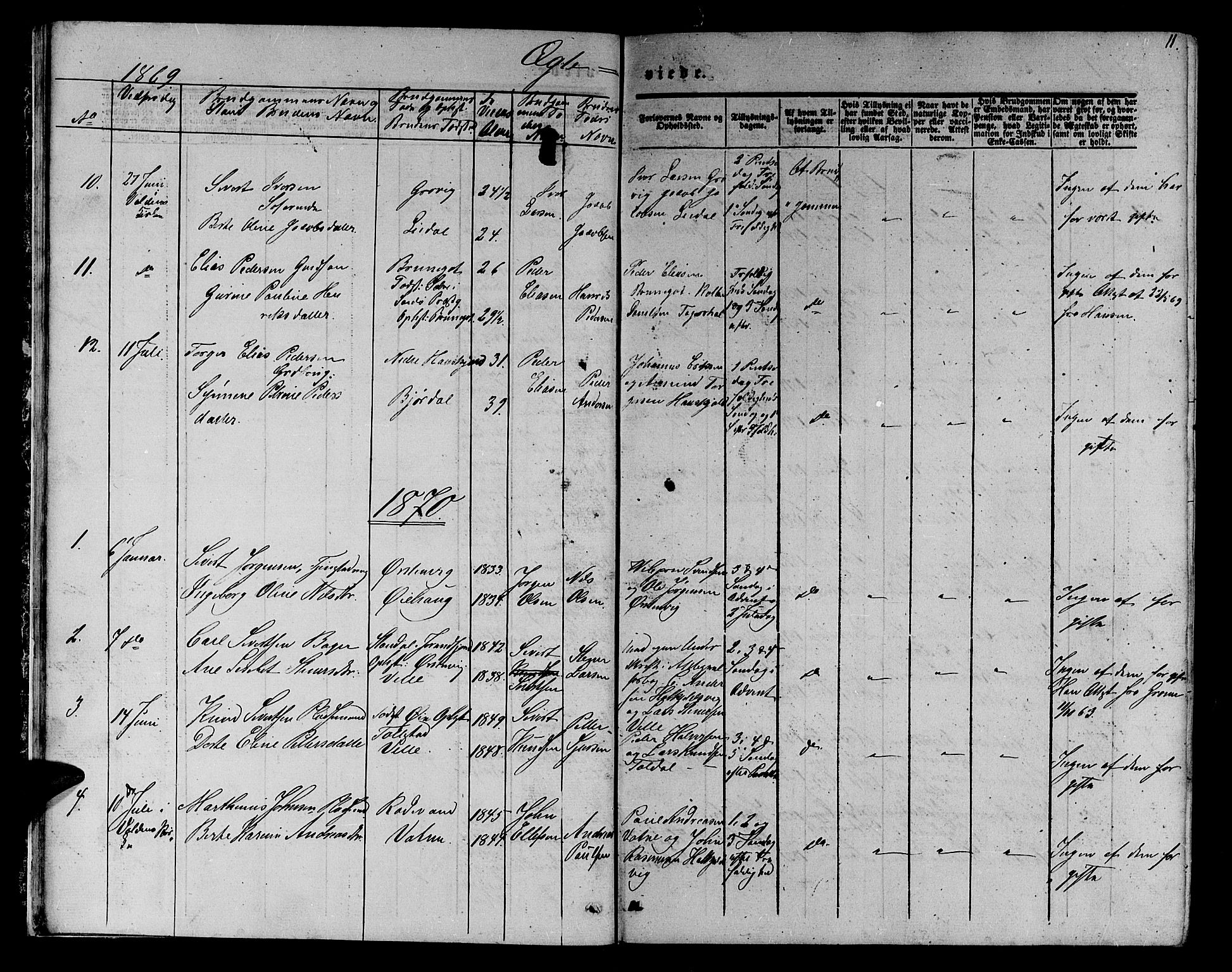 Ministerialprotokoller, klokkerbøker og fødselsregistre - Møre og Romsdal, AV/SAT-A-1454/513/L0188: Parish register (copy) no. 513C02, 1865-1882, p. 11