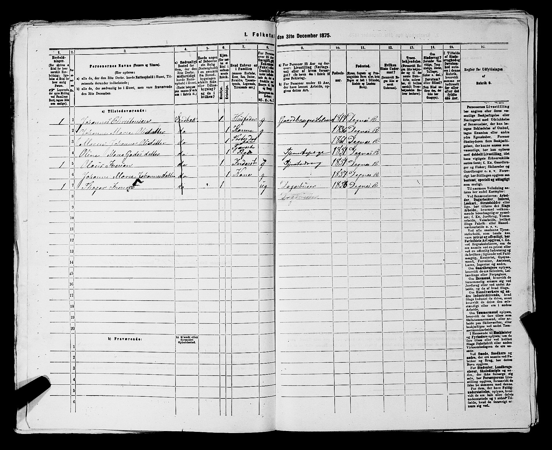 RA, 1875 census for 0128P Rakkestad, 1875, p. 1806