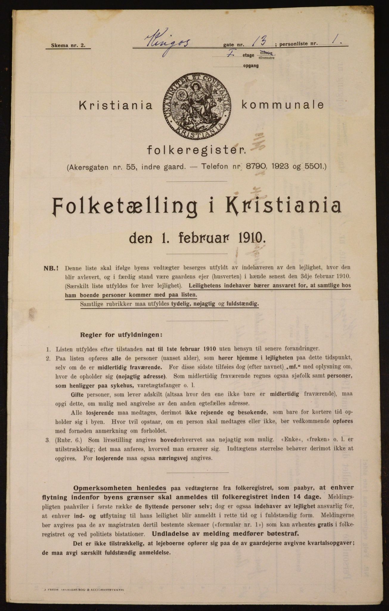 OBA, Municipal Census 1910 for Kristiania, 1910, p. 48180