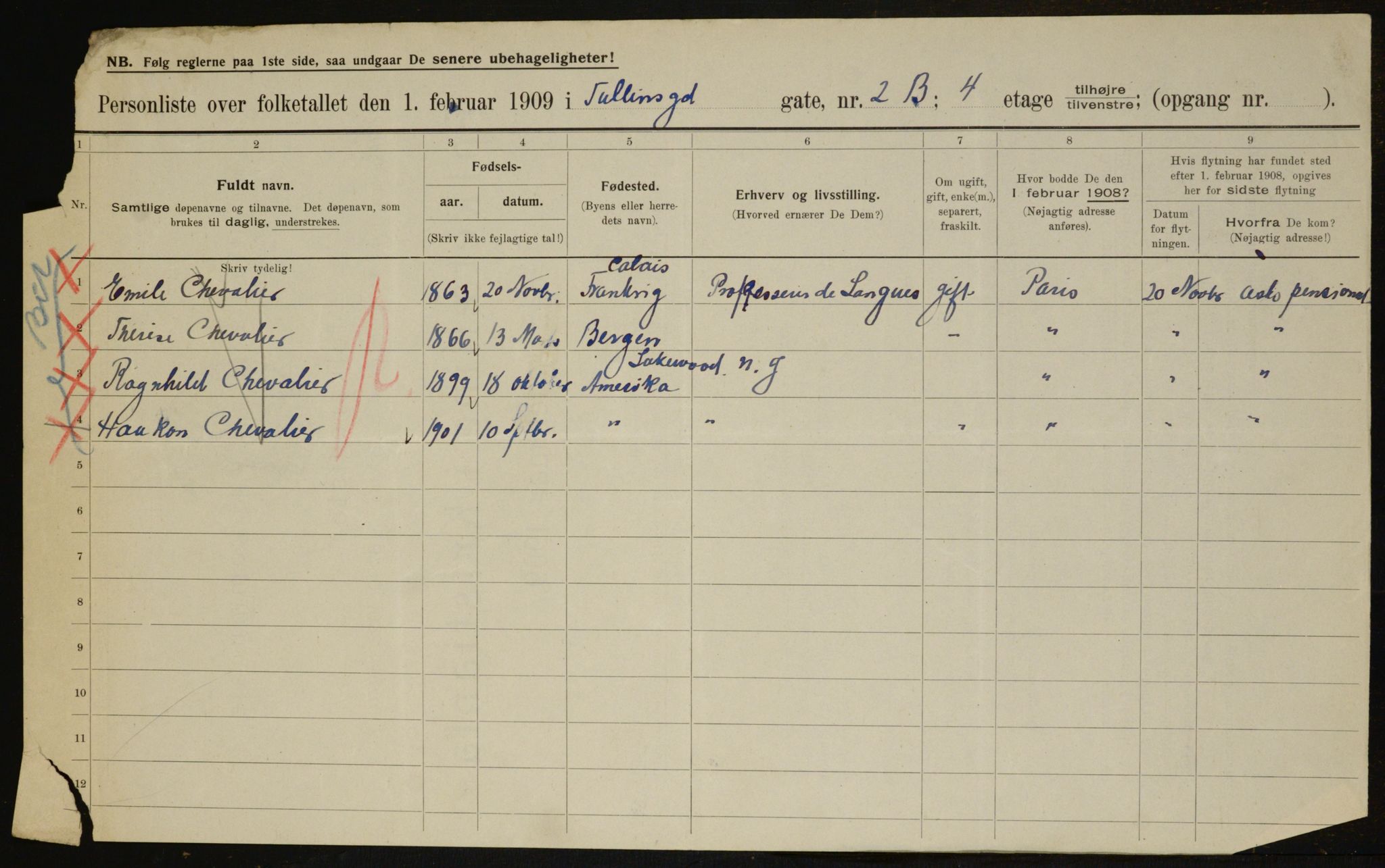 OBA, Municipal Census 1909 for Kristiania, 1909, p. 106387