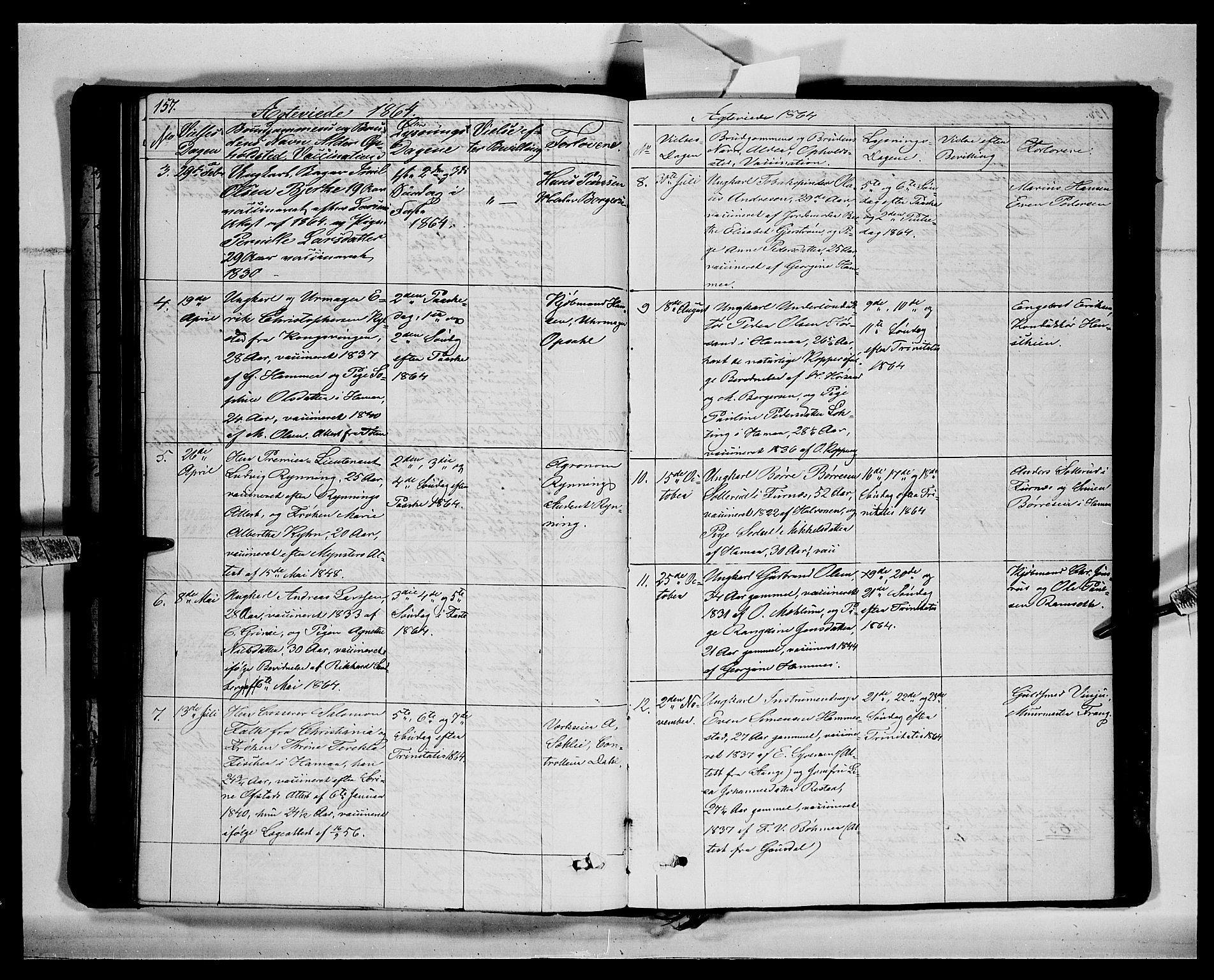 Vang prestekontor, Hedmark, SAH/PREST-008/H/Ha/Hab/L0011: Parish register (copy) no. 11, 1855-1878, p. 157