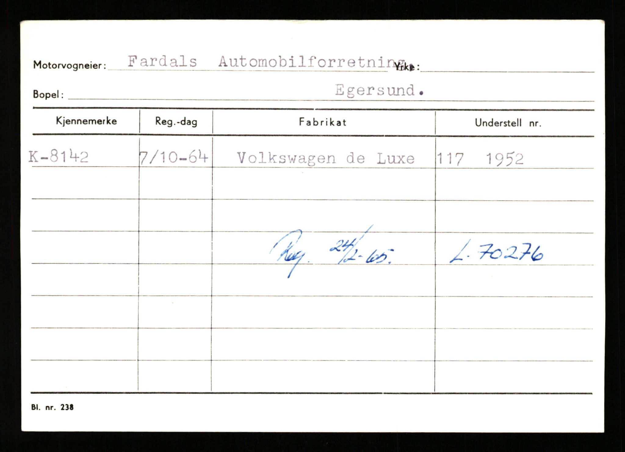 Stavanger trafikkstasjon, AV/SAST-A-101942/0/G/L0002: Registreringsnummer: 5791 - 10405, 1930-1971, p. 1273