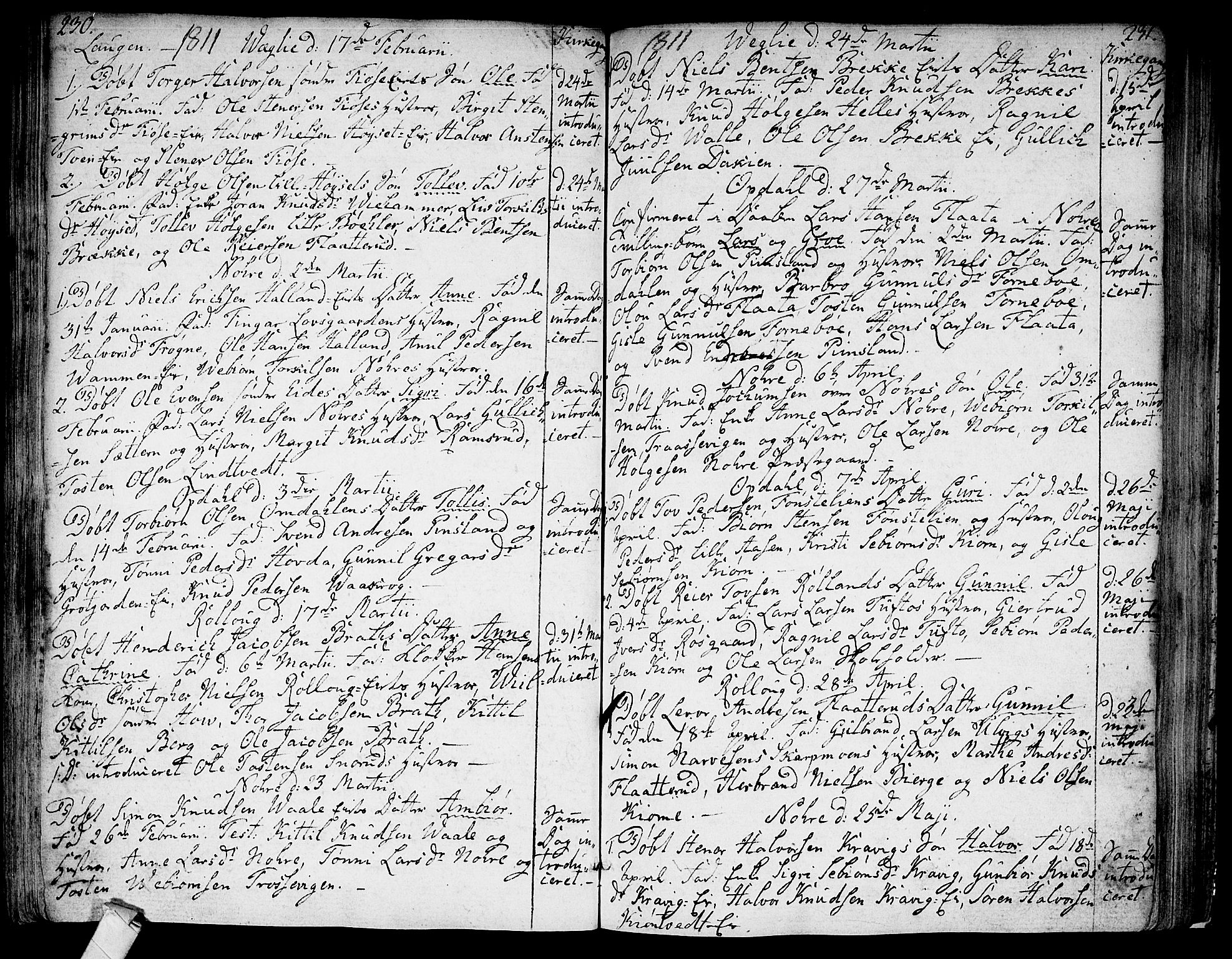 Rollag kirkebøker, SAKO/A-240/F/Fa/L0005: Parish register (official) no. I 5, 1792-1814, p. 230-231
