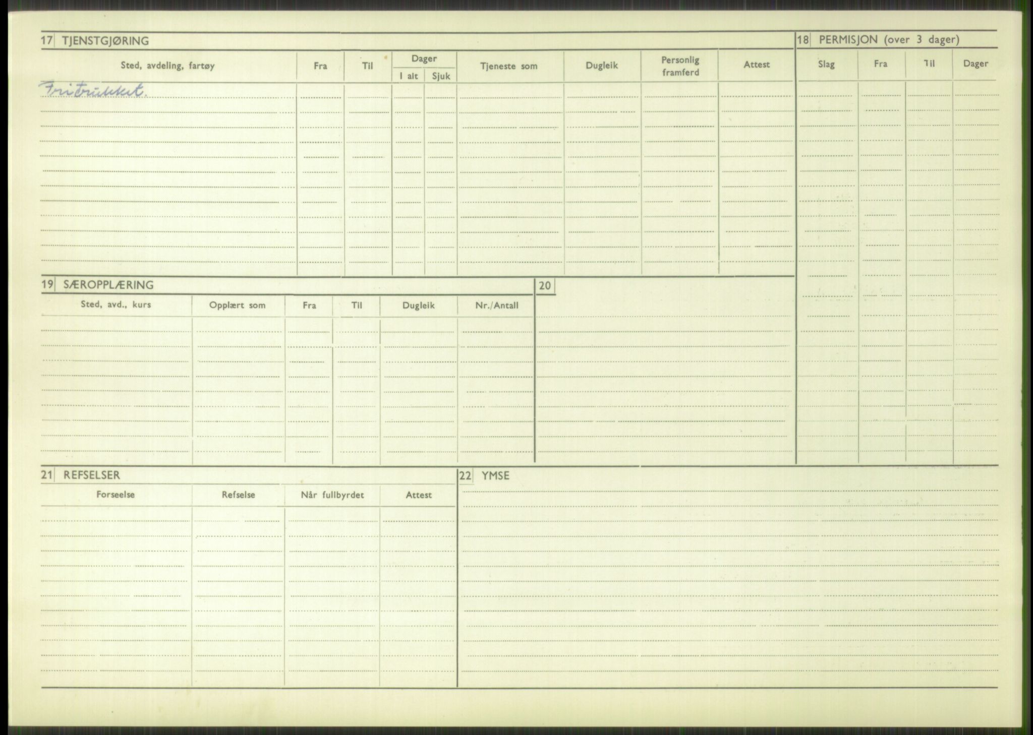 Forsvaret, Troms infanteriregiment nr. 16, AV/RA-RAFA-3146/P/Pa/L0016: Rulleblad for regimentets menige mannskaper, årsklasse 1932, 1932, p. 922