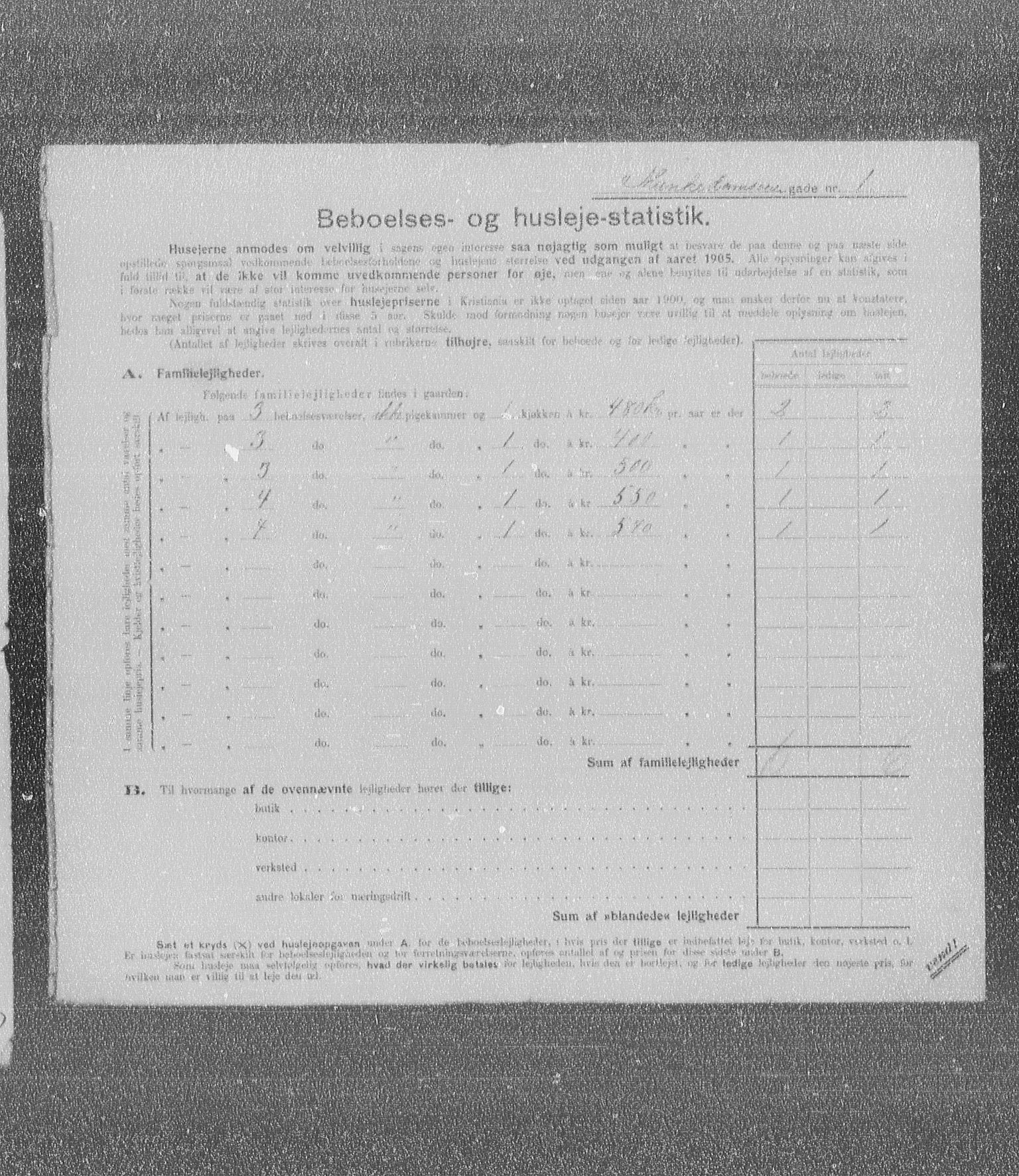 OBA, Municipal Census 1905 for Kristiania, 1905, p. 35025