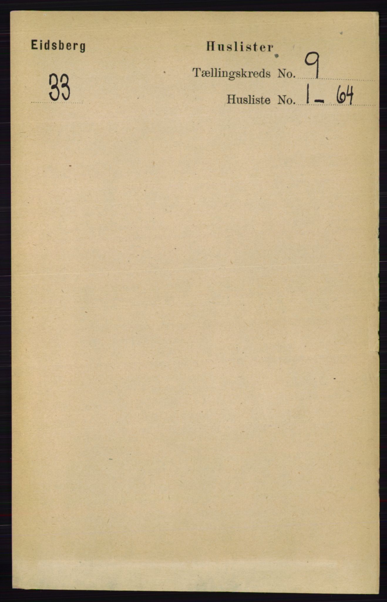 RA, 1891 census for 0125 Eidsberg, 1891, p. 5095
