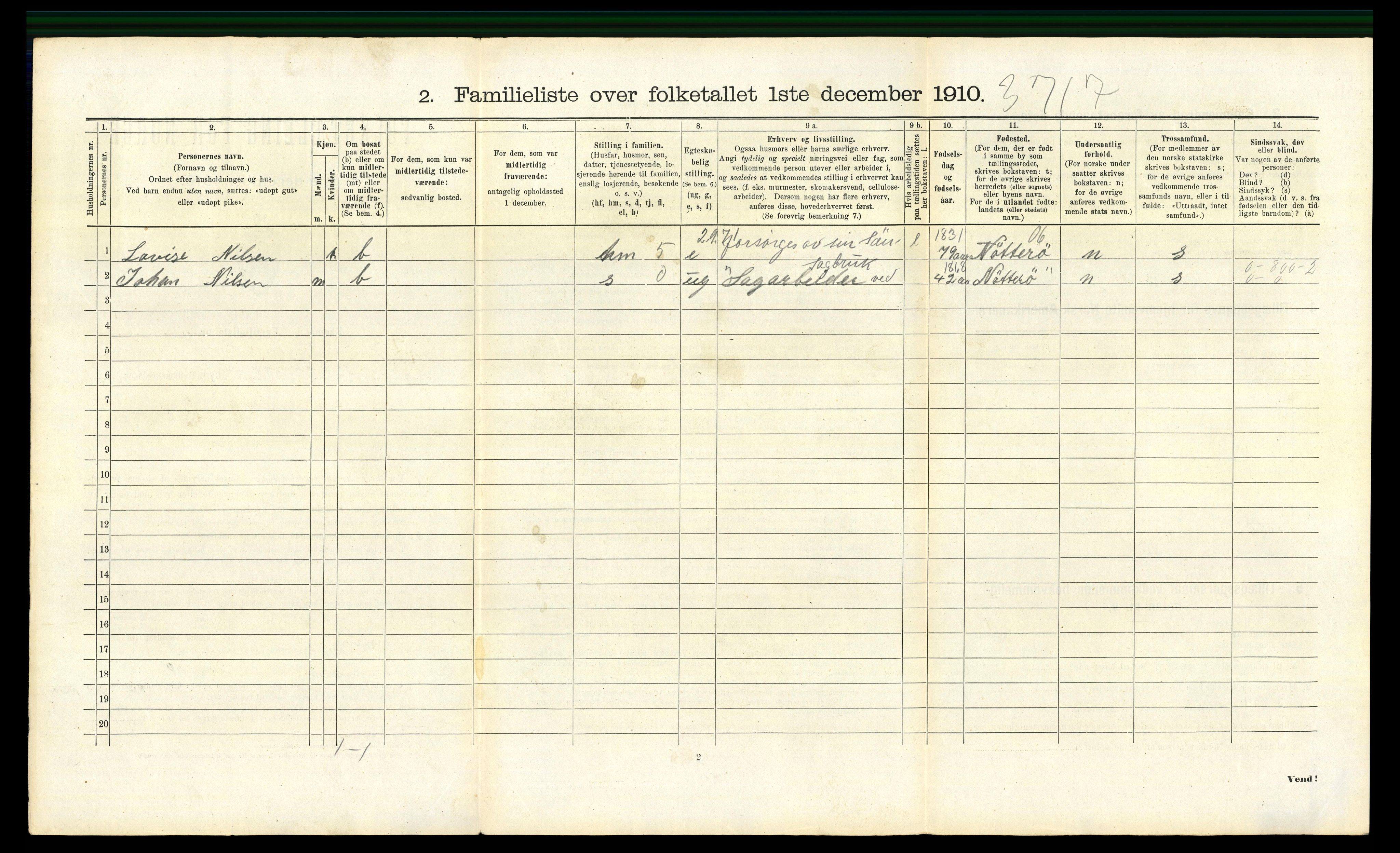 RA, 1910 census for Drammen, 1910, p. 997