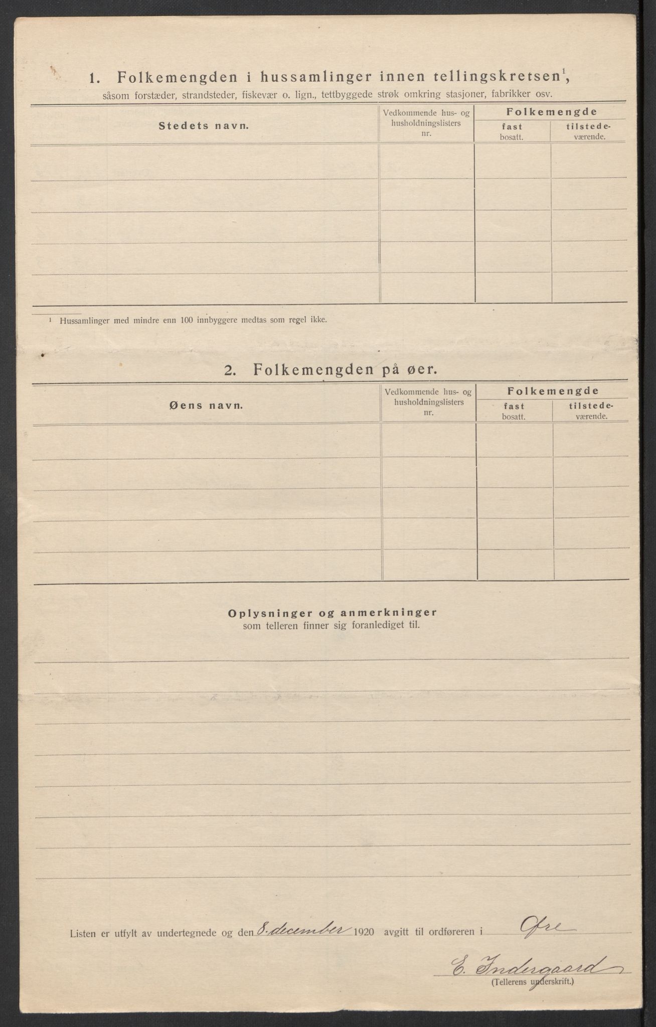 SAT, 1920 census for Øre, 1920, p. 21