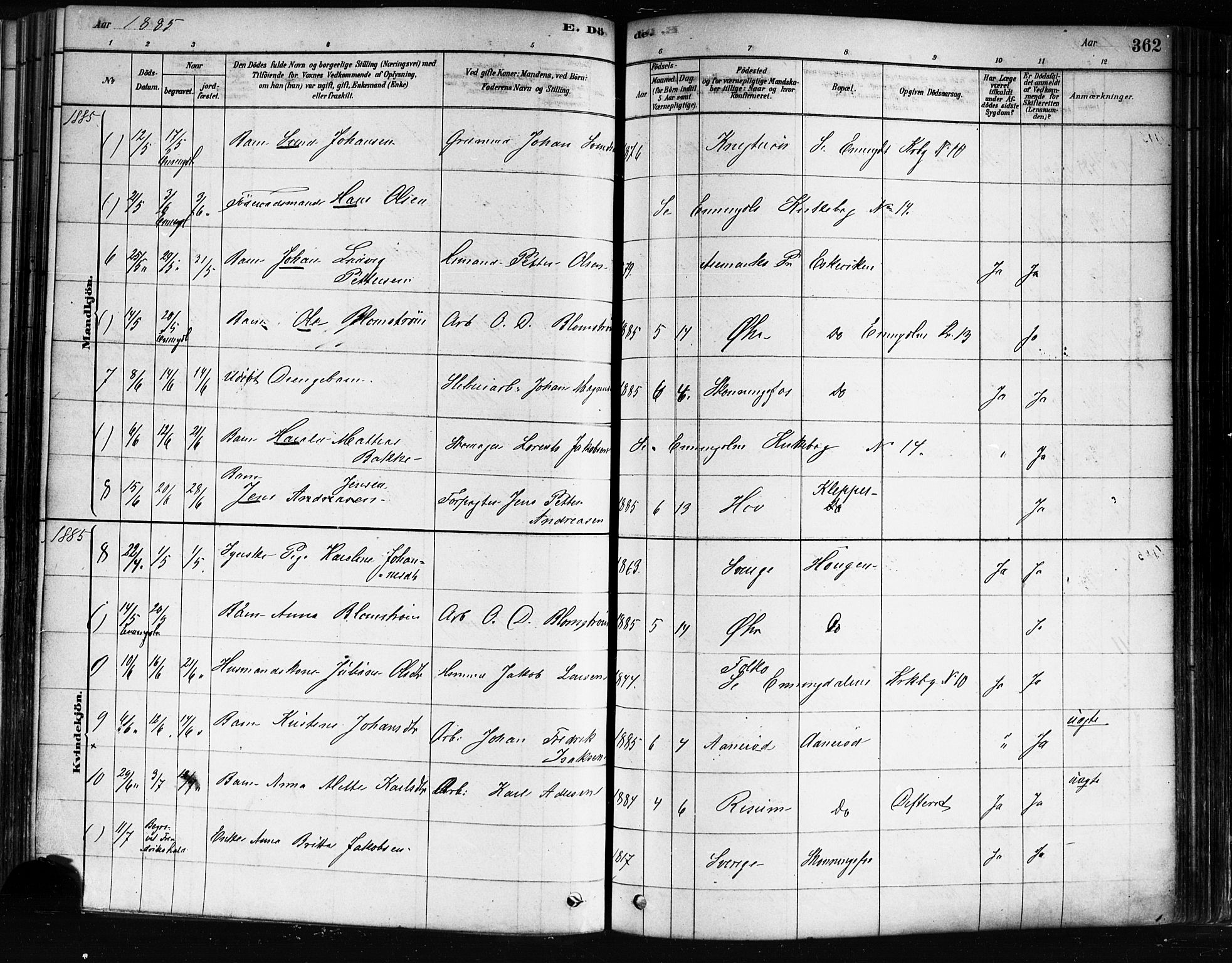 Idd prestekontor Kirkebøker, AV/SAO-A-10911/F/Fc/L0006b: Parish register (official) no. III 6B, 1878-1903, p. 362