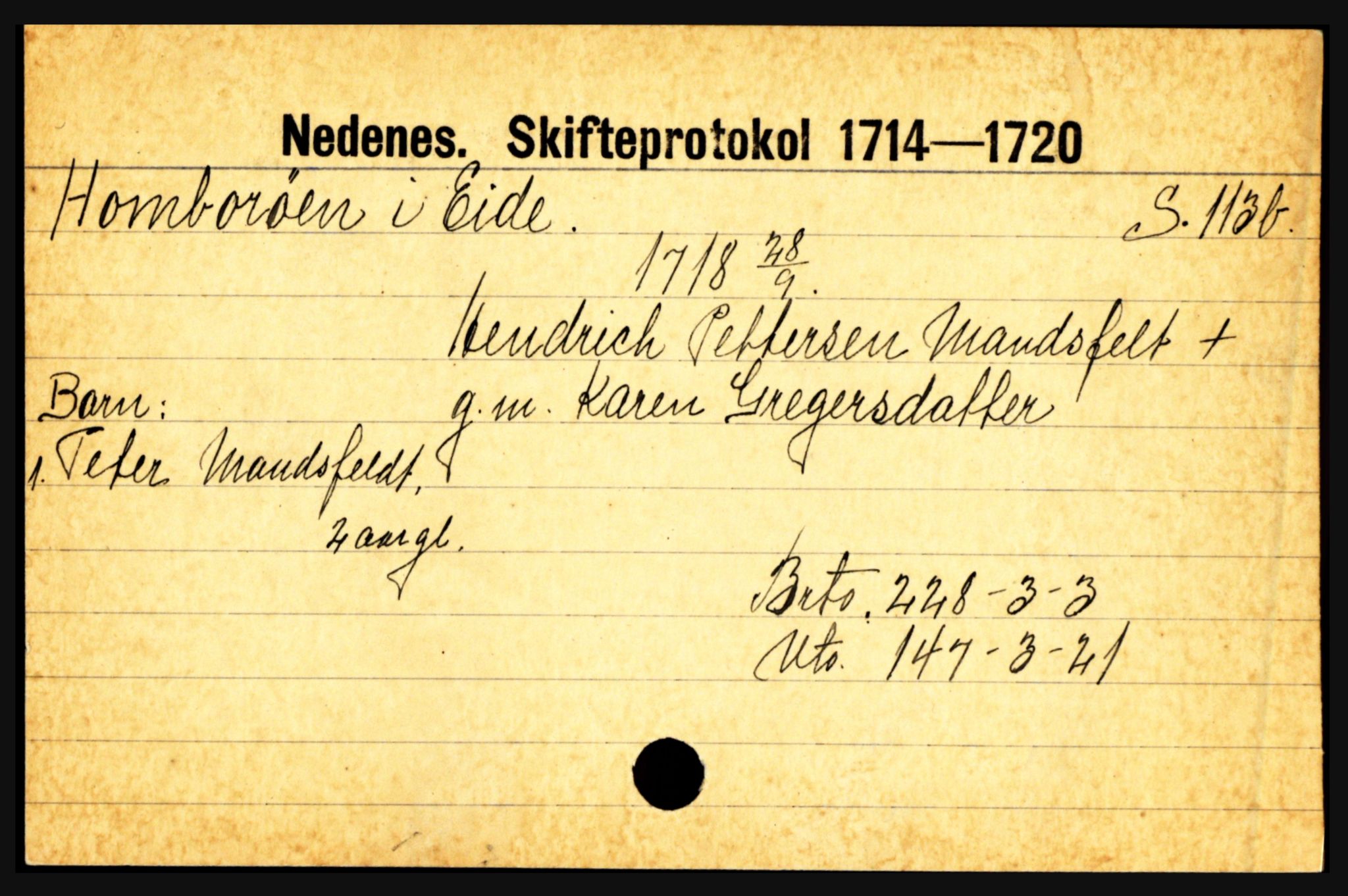 Nedenes sorenskriveri før 1824, AV/SAK-1221-0007/H, p. 12795