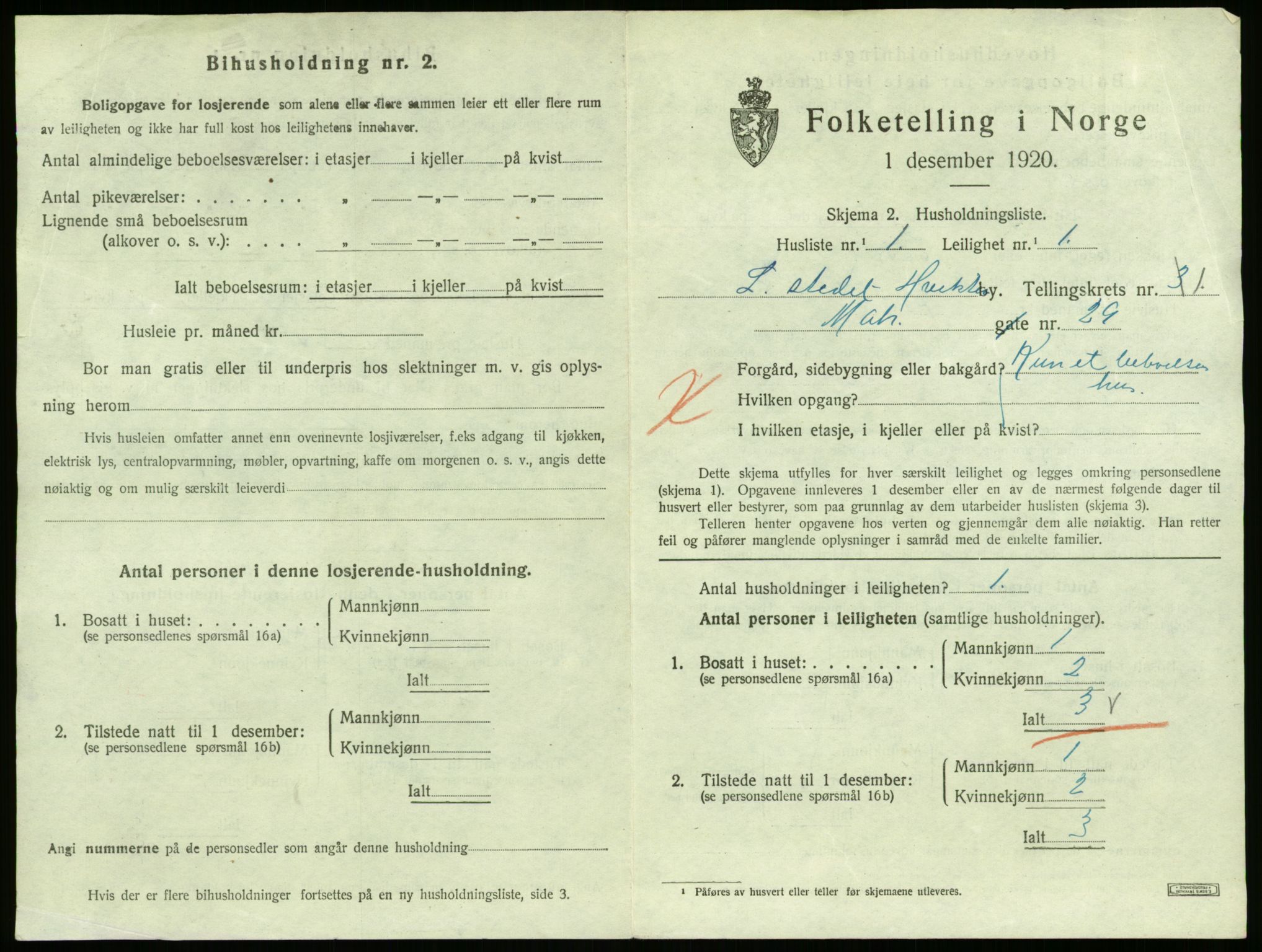 SAO, 1920 census for Hvitsten, 1920, p. 86