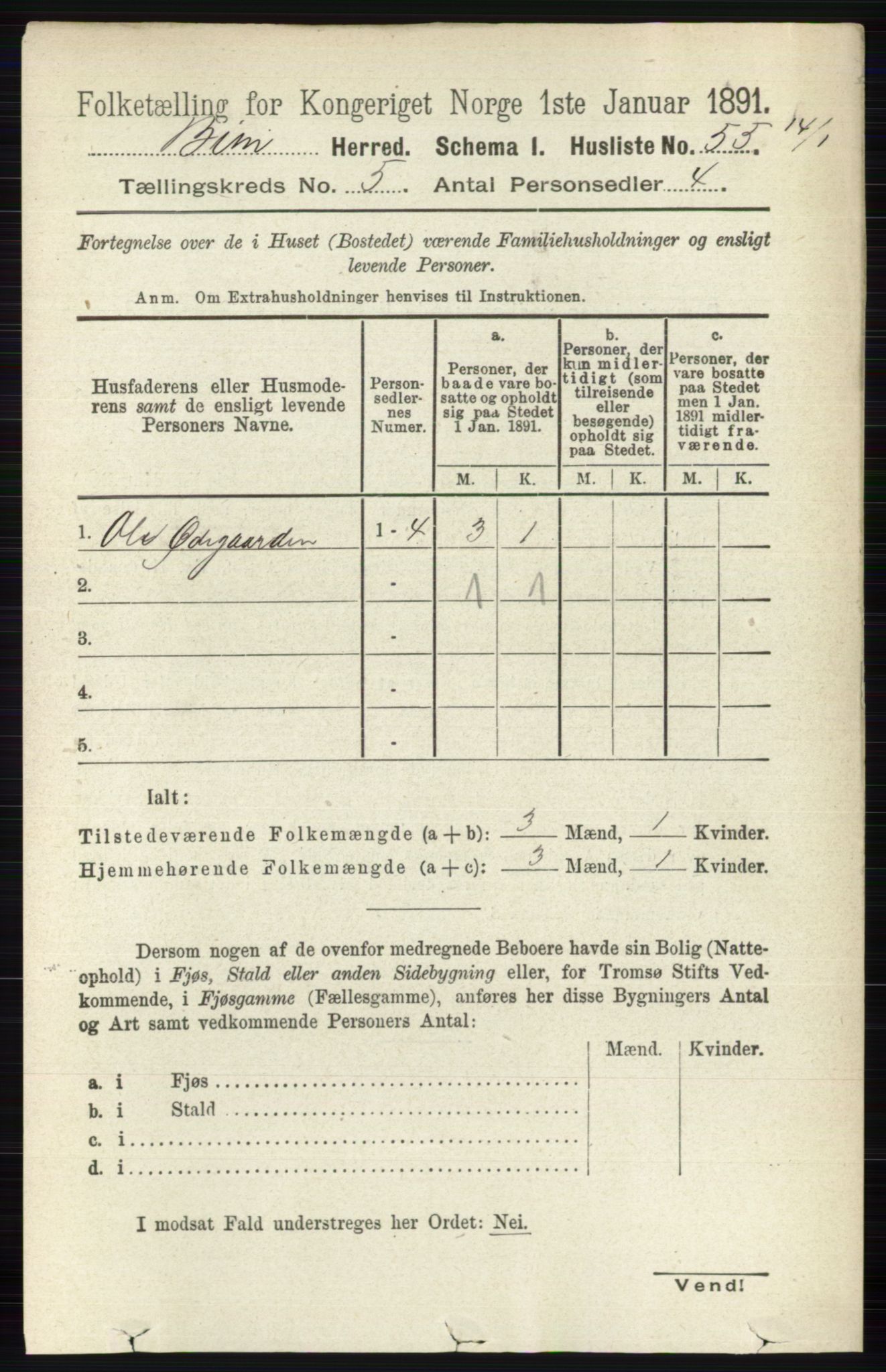 RA, 1891 census for 0525 Biri, 1891, p. 1783